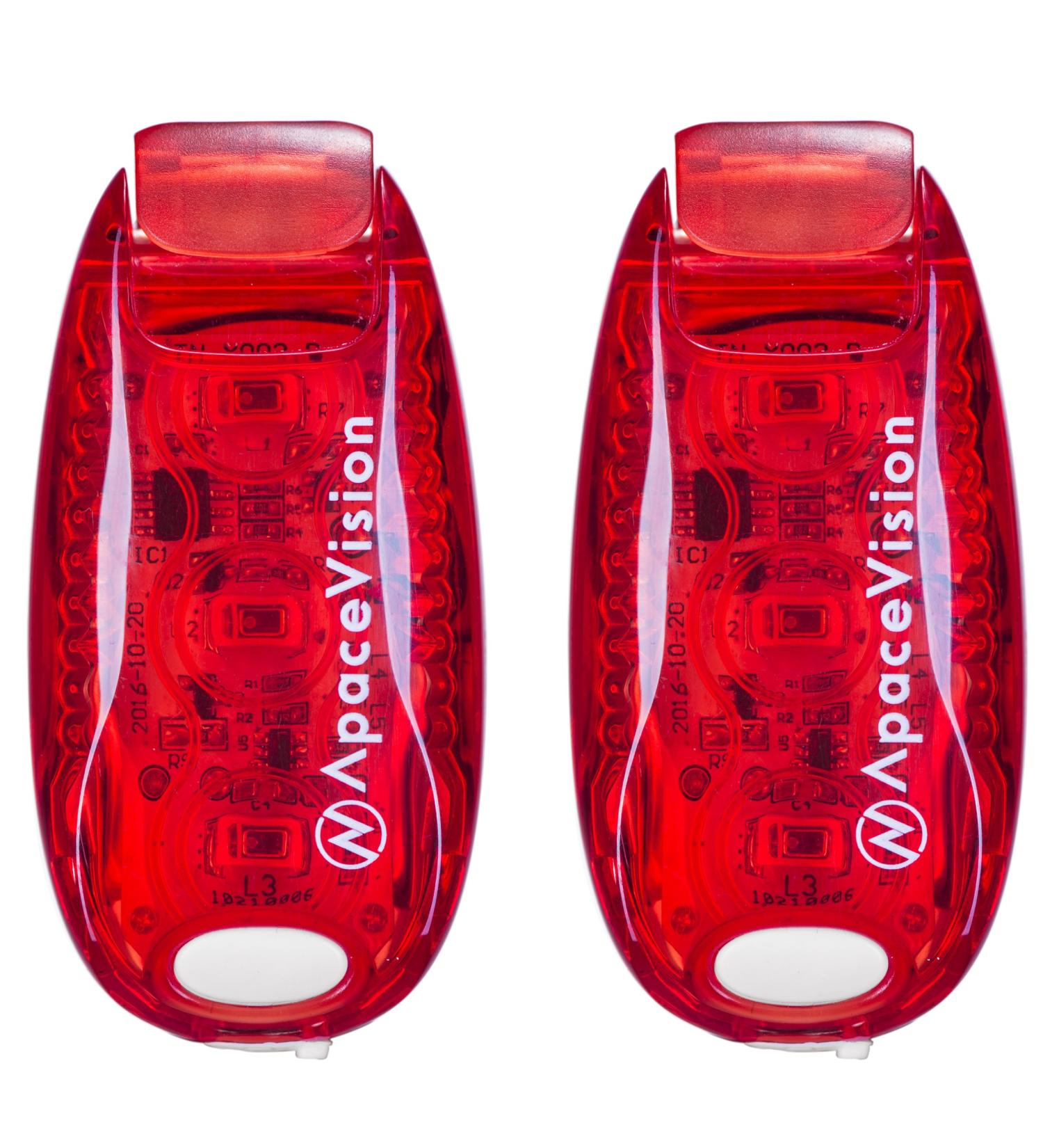 EverLightFX USB Rechargeable LED Safety Light (2 Pack) by Apace - Super Bright Bike Tail Light for Running, Pets, Bicycles - Red - Buy Online on GoSupps.com