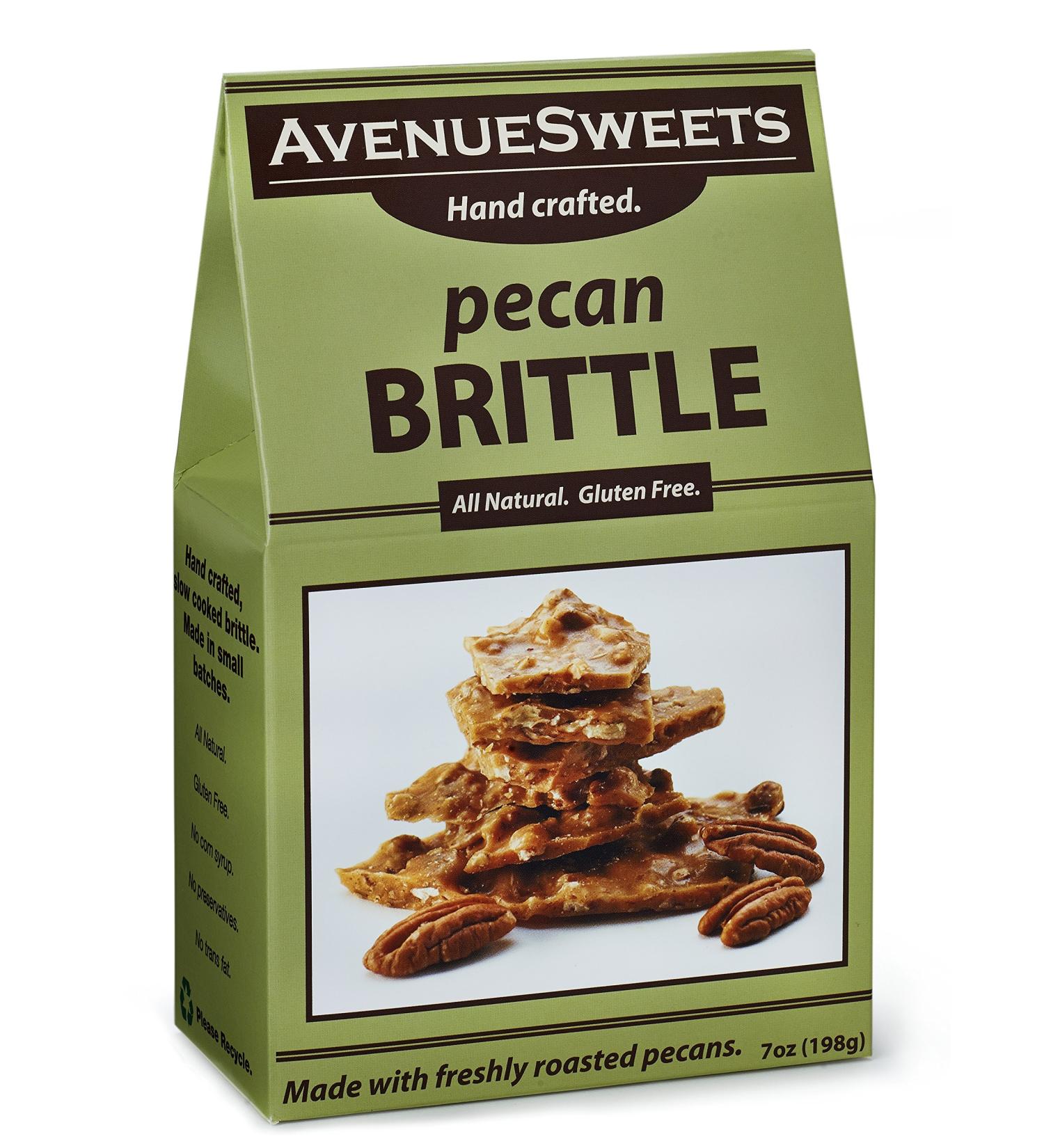 AvenueSweets Handcrafted Pecan Nut Brittle 7 oz Box | Old-Fashioned Recipe - Buy Online on GoSupps.com