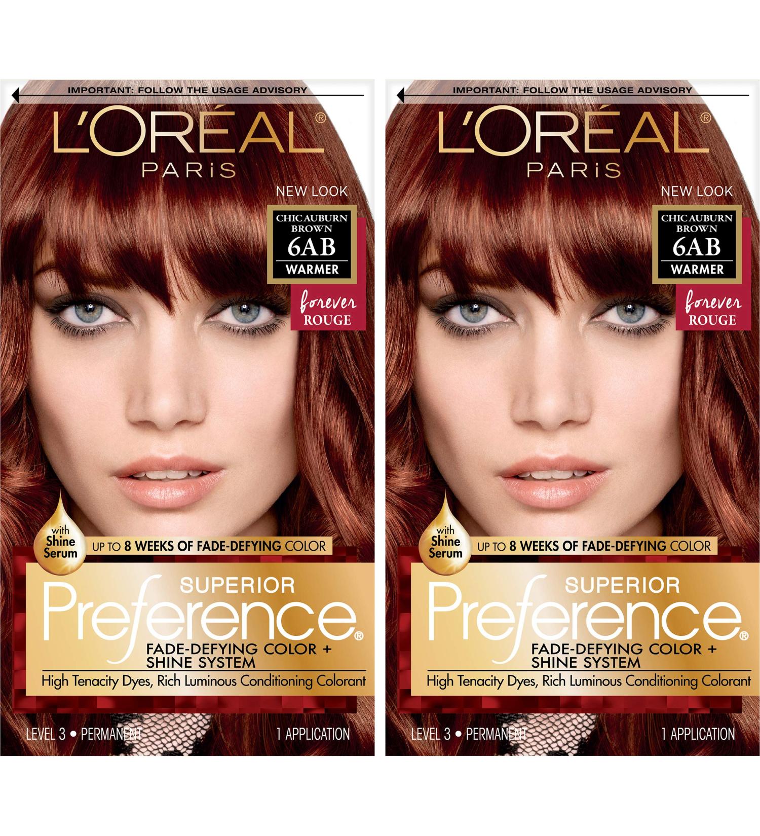 L'Oreal Paris Superior Preference 6AB Chic Auburn Brown Hair Color - Pack of 2 - Buy Online on GoSupps.com