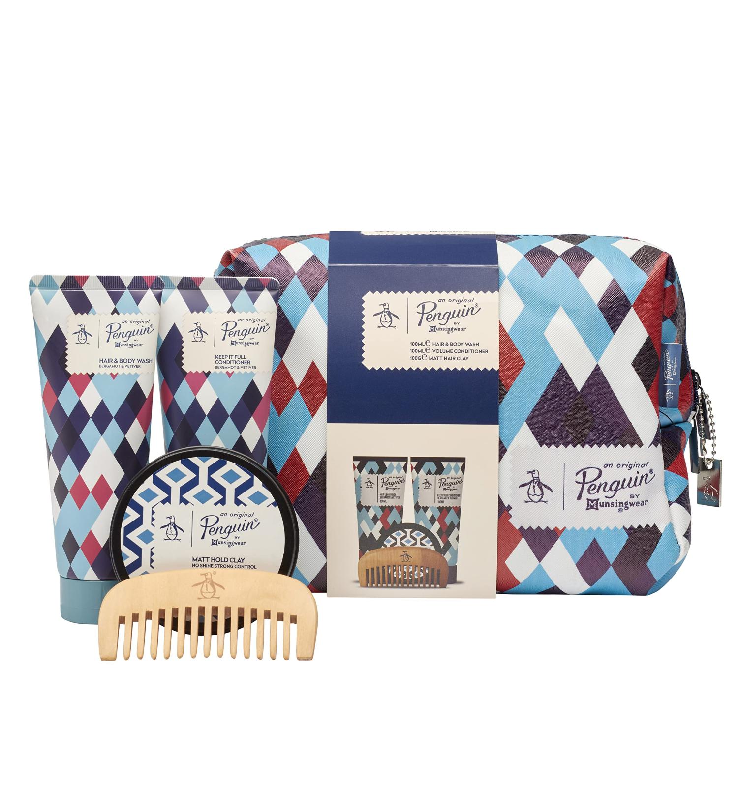Original Penguin Gift Set: Hair and Body Wash 100ml Conditioner 100ml Matte Hair Clay and Comb - Buy Online on GoSupps.com