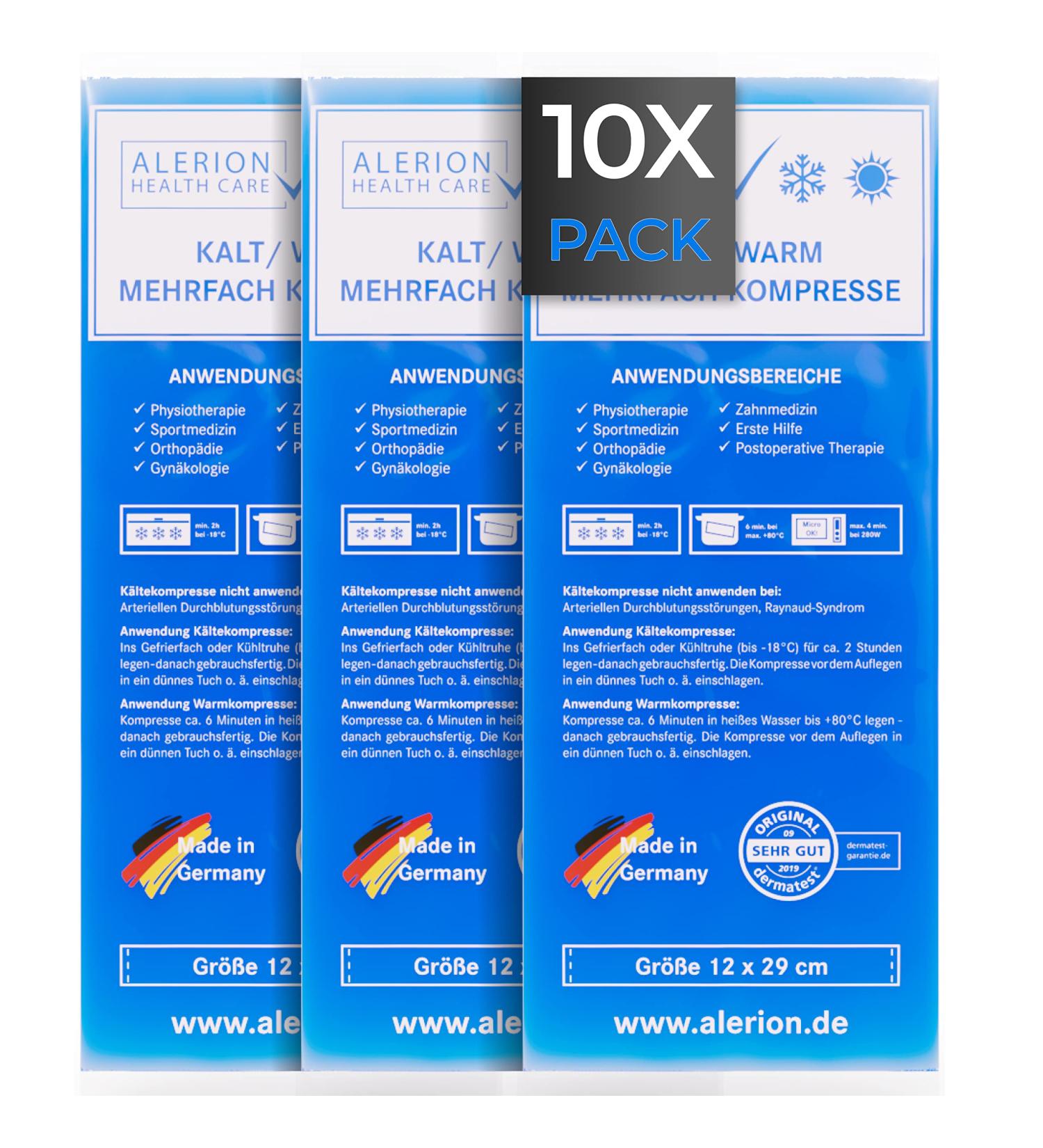 Alerion Cooling Pads for Kids & Adults - 10 Pack Cold Gel Compress - Made in Germany - Ideal for Wisdom Teeth & Cooling Relief - Buy Online on GoSupps.com
