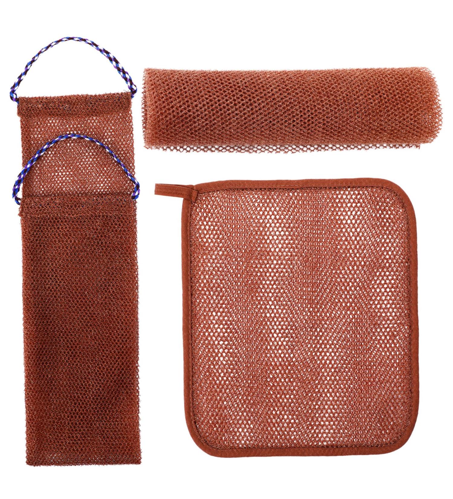 Holibanna Filet Africain Exfoliant Pour Corps Filet Pour Dos Et De Toilette Nylon limine Cellules Mortes Am liore Routine Nettoyage - Buy Online on GoSupps.com