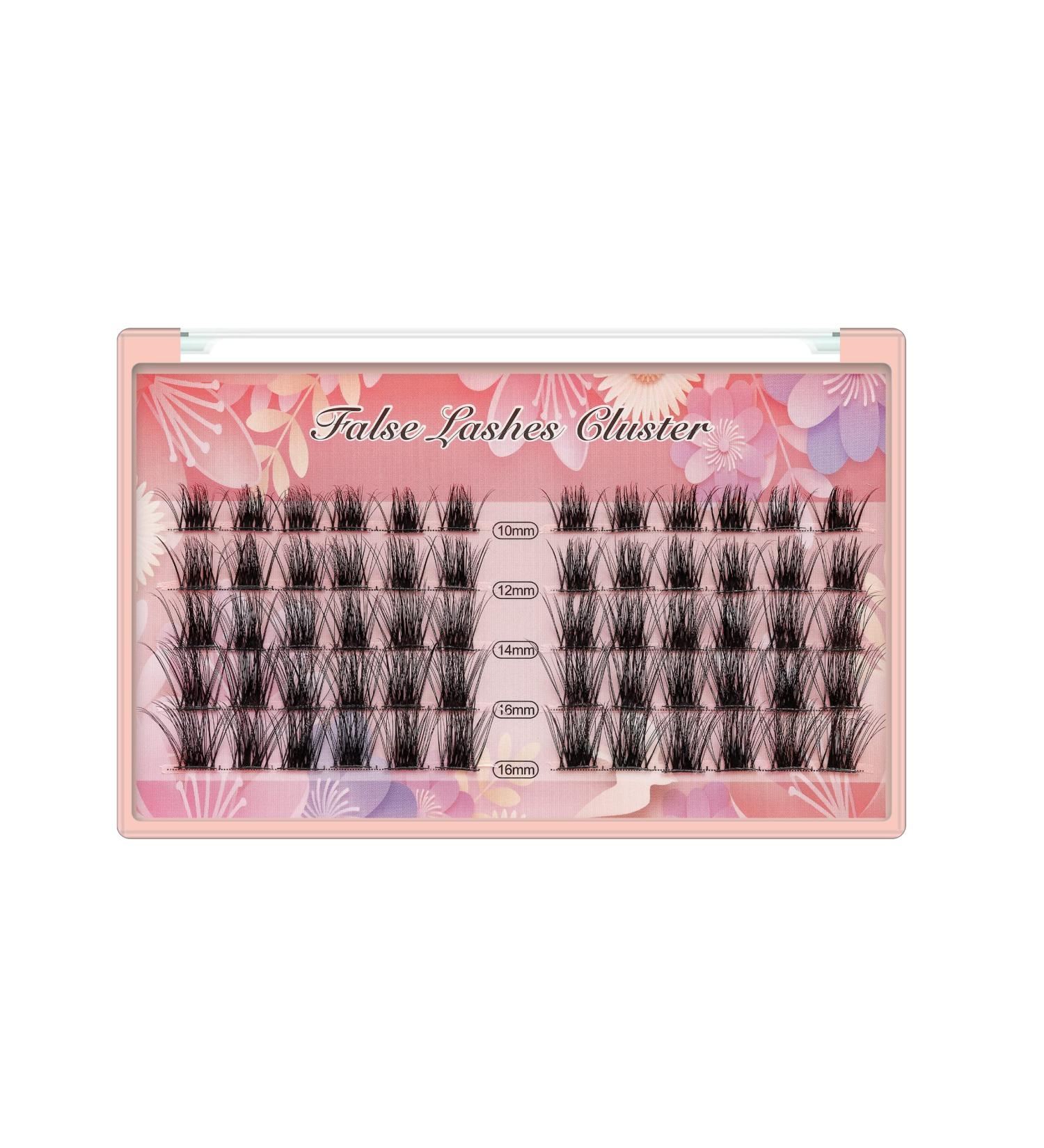 Shop Fluffy Cluster False Eyelashes - DIY Eye Lash Extensions | Natural Long D Curl 10-16mm - Buy Online on GoSupps.com