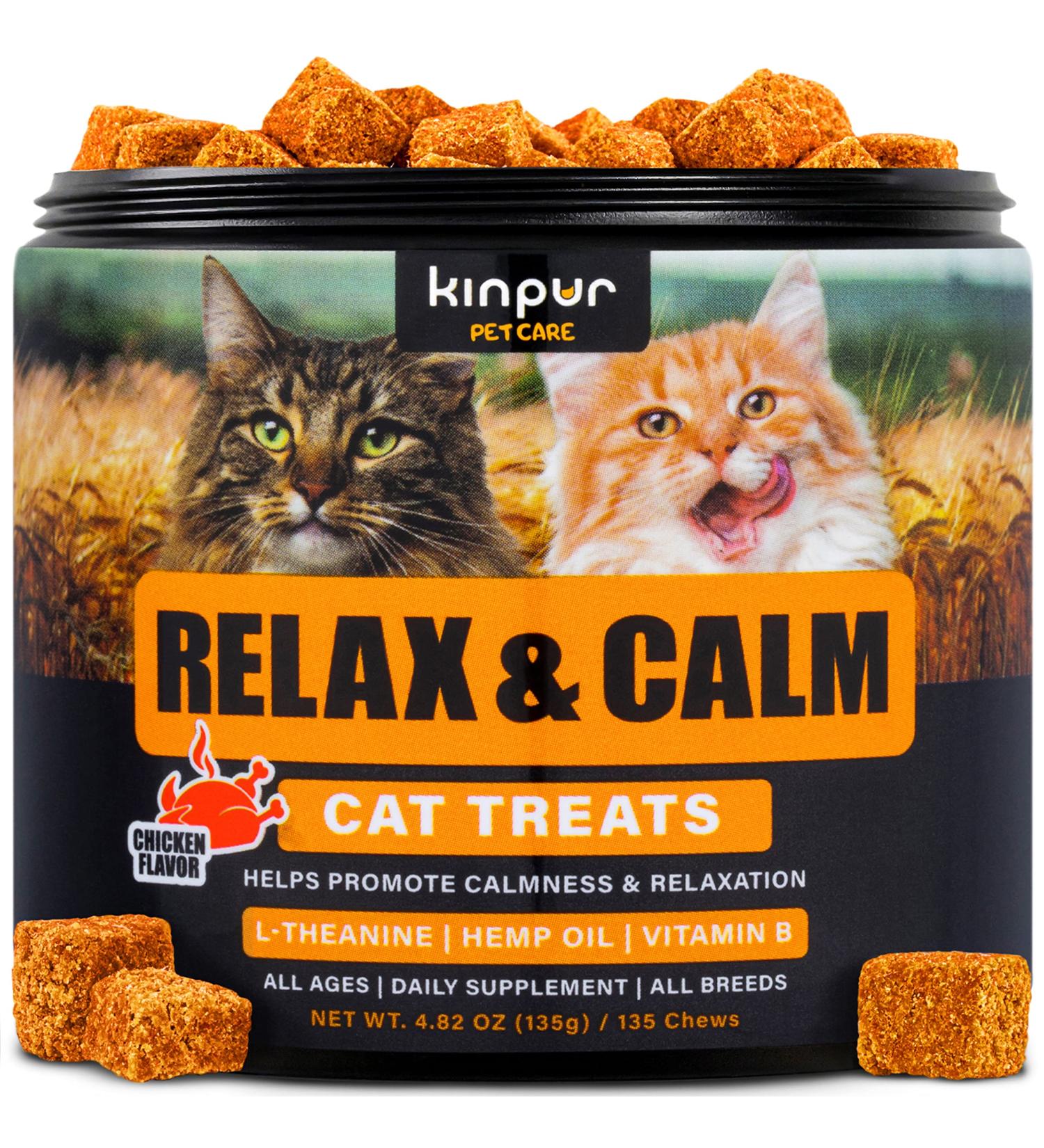 Calming Hemp Cat Treats - Reduce Stress and Aggressive Behavior, Promote Relaxation - 135 Chews - Buy Online on GoSupps.com