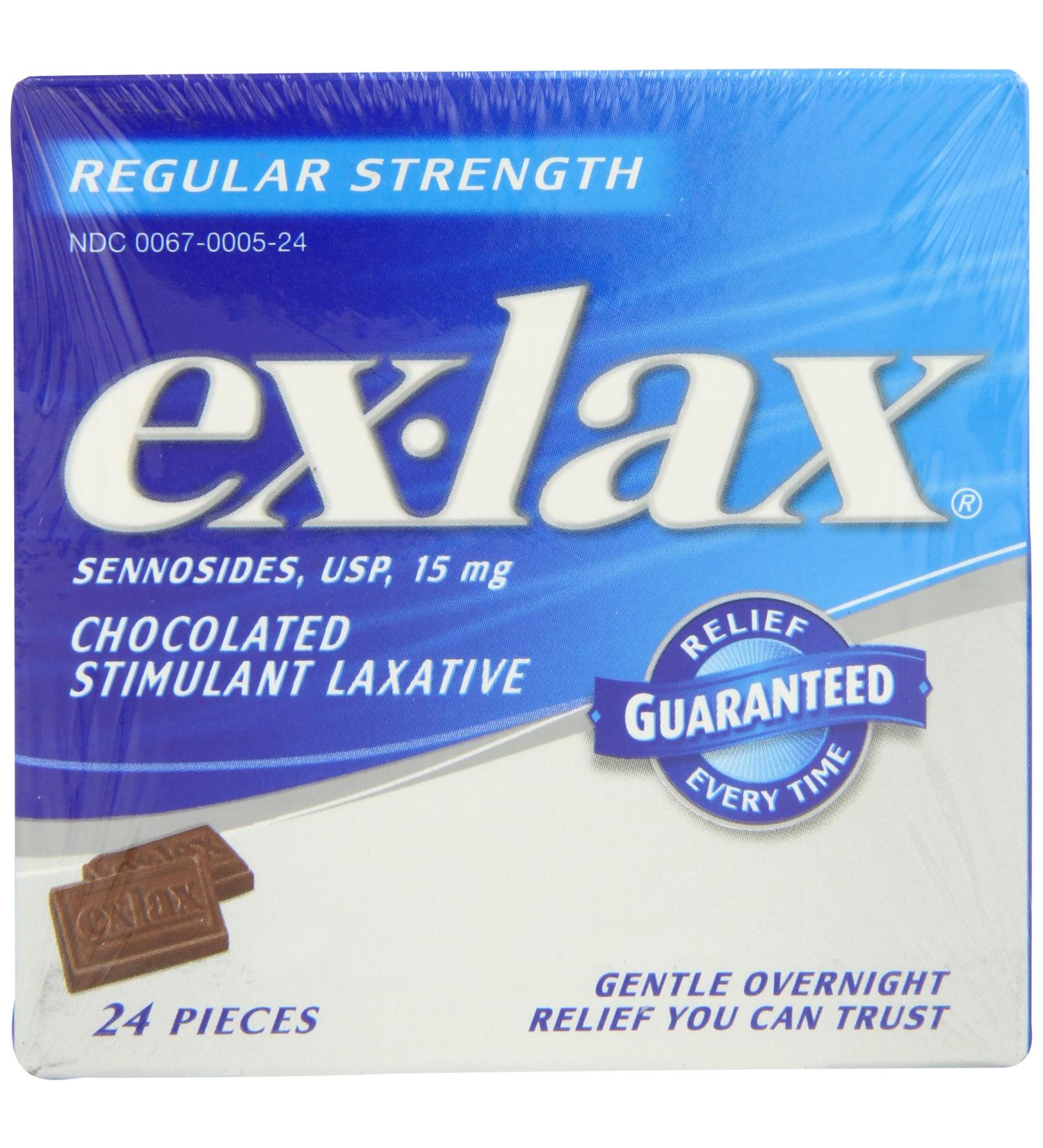 Ex-lax Regular Strength Chocolated 24-Count Boxes (Pack of 3)