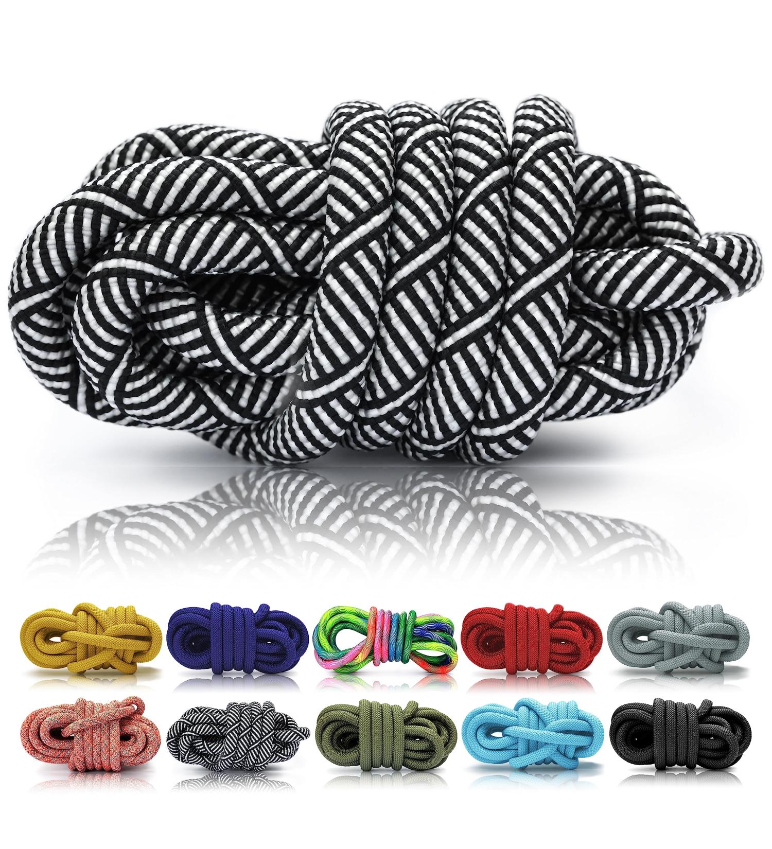 Allesoo 5m PPM Rope for Dogs - Durable Leash & Collar 10mm Black & White Polypropylene Multifilament Rope - Ideal for Tazaks - Buy Online on GoSupps.com