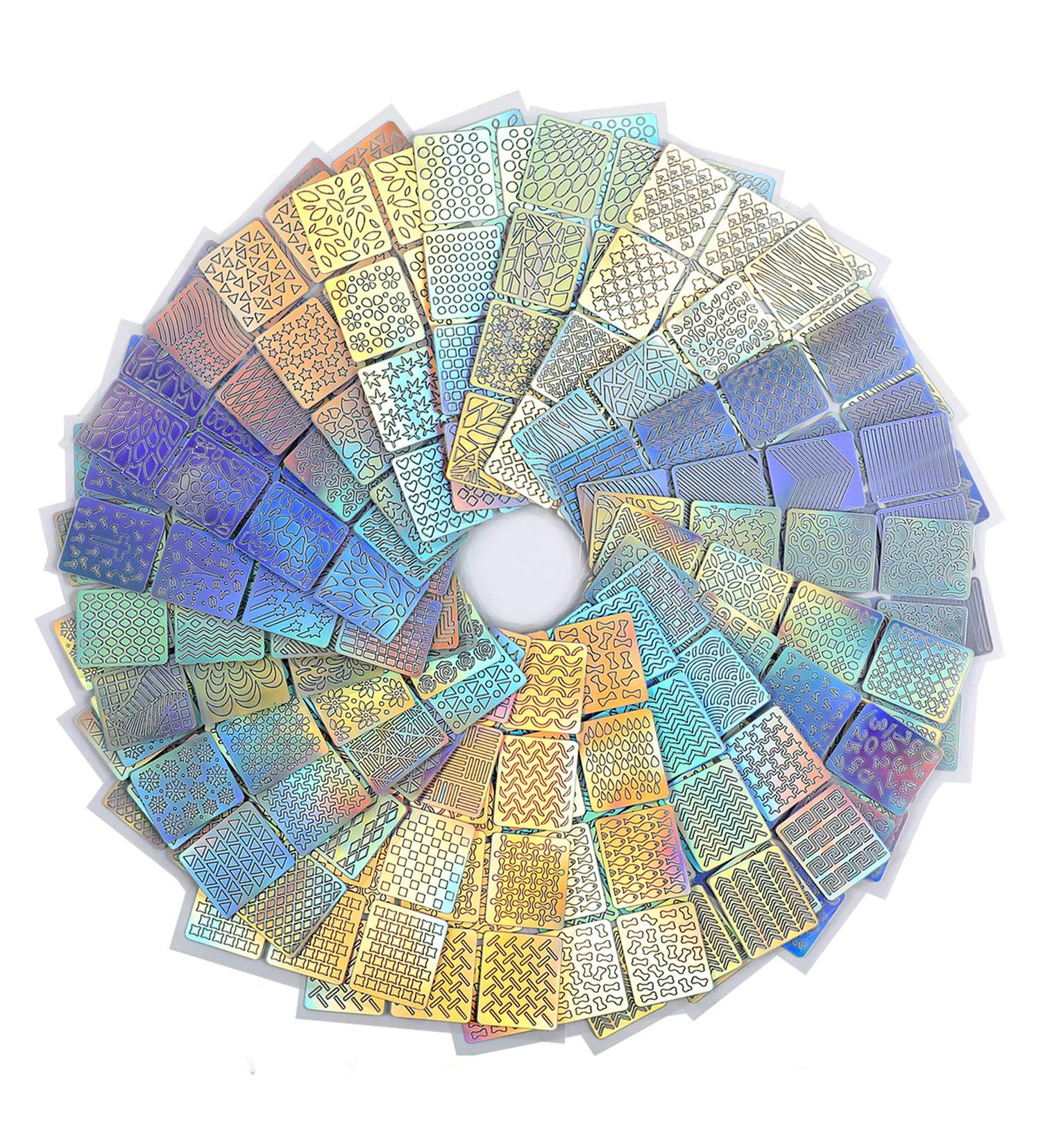 MwooT 288 Pieces Nail Vinyls Nail Stencils Sticker Sheets Set for Nail Art Design Tip Decals 24 Sheets with 96 Designs - Buy Online on GoSupps.com