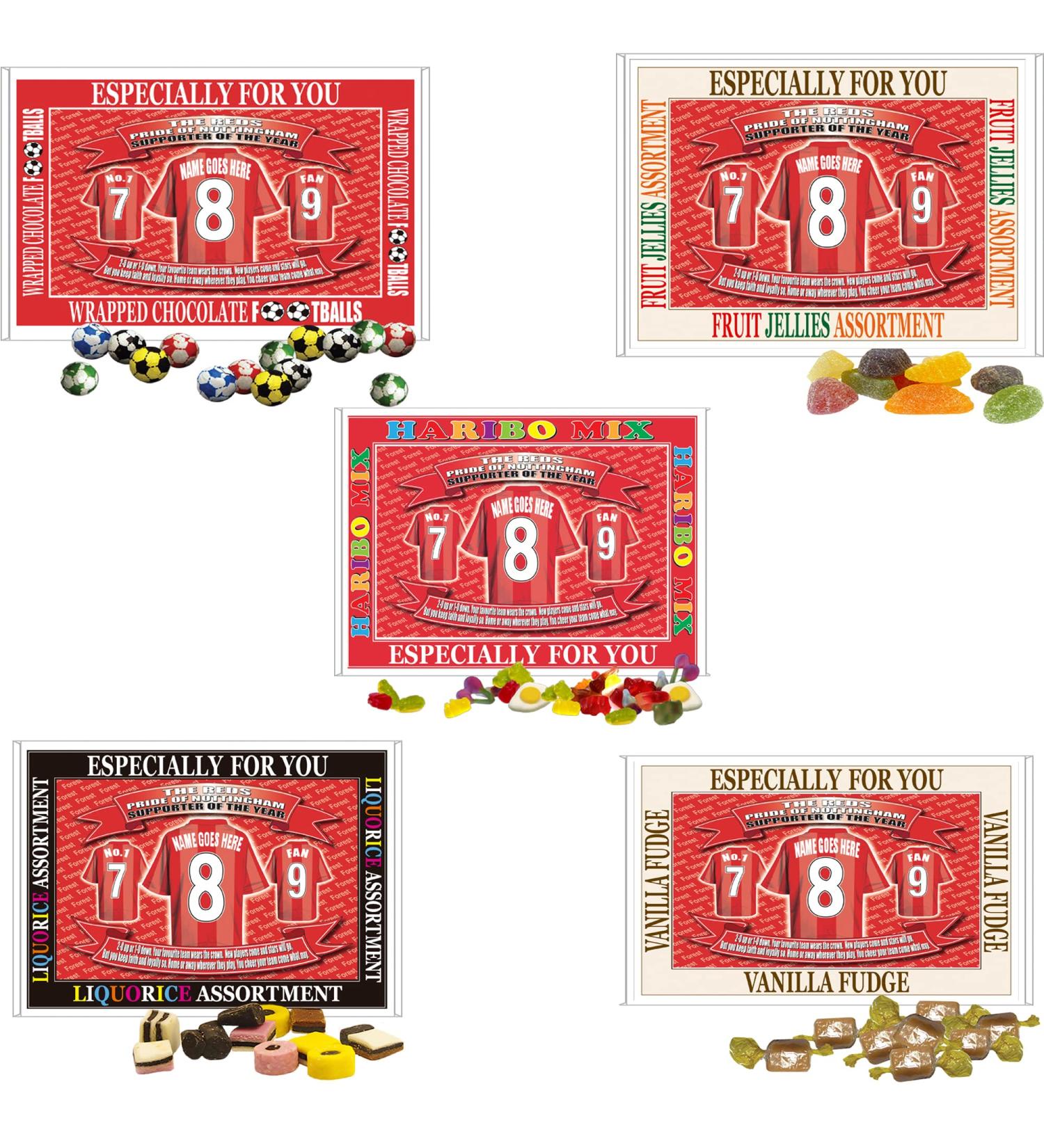 Notts Forest Personalised Football Shirt Gift Boxed Sweets - Buy Online on GoSupps.com