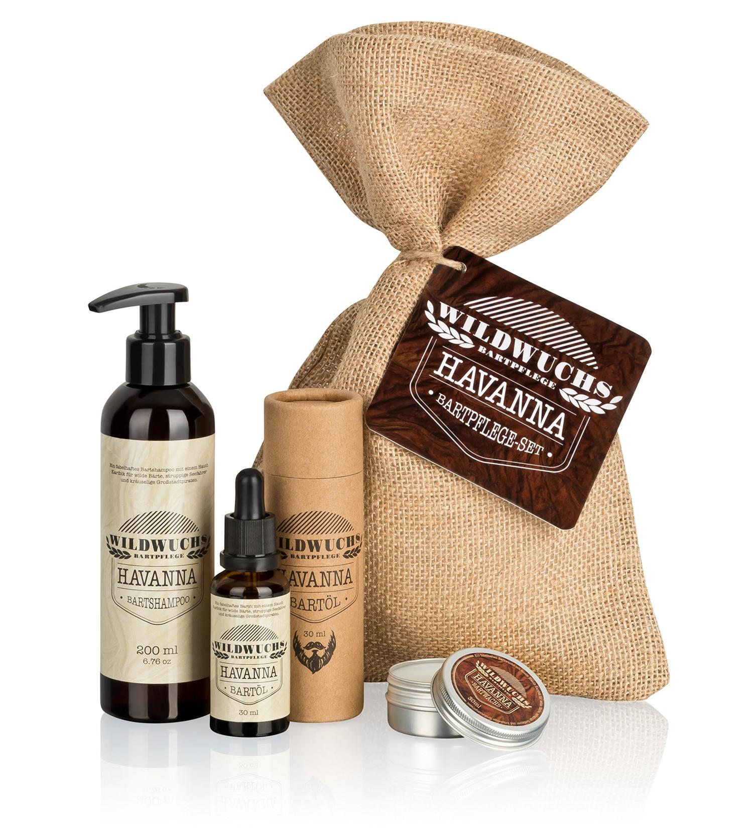 Wild Growth Beard Care - Havana Beard Care Set | Complete 3-Piece Beard Oil Set for Luxurious Grooming - Buy Online on GoSupps.com
