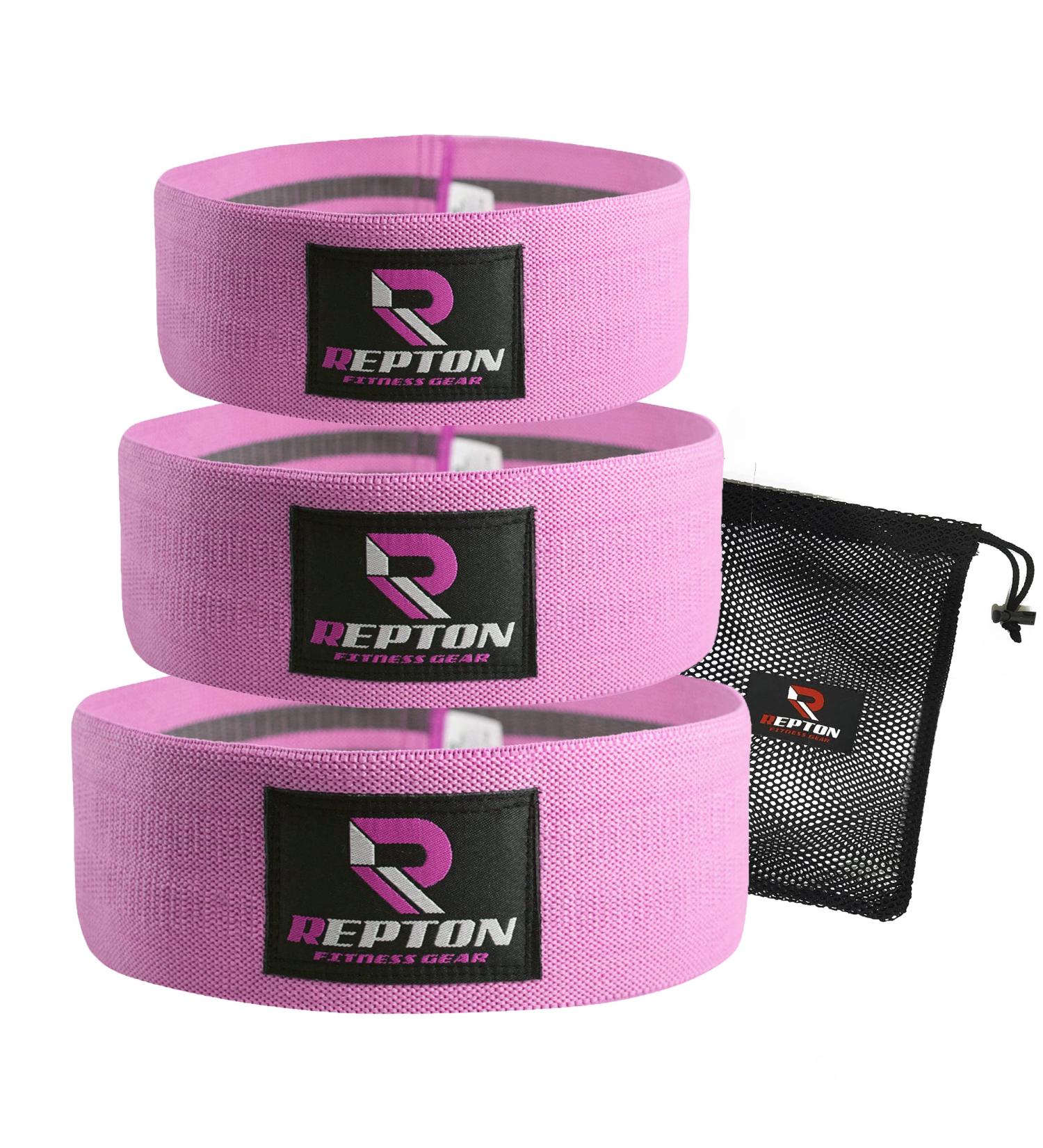 3 Sets Resistance Bands for Glutes, Hips & Legs | Non-Slip Booty Band for Home Gym & Workout | Ideal for Yoga, Pilates & Fitness | Women & Men | Physio Resistant Loop Pink - Buy Online on GoSupps.com