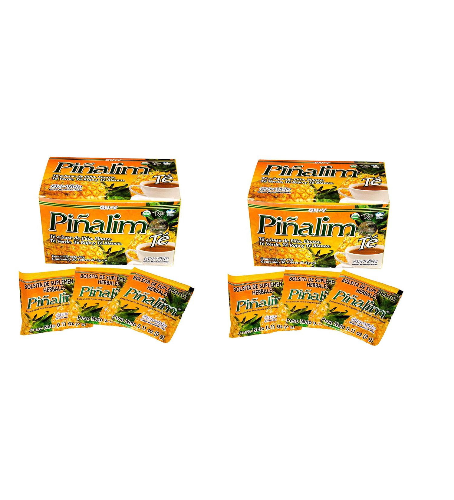 SmileMore Pinalim Tea/Te de Pinalim Mexican Version- Pineapple Flax Green Tea 2 Pack .2 Pack Limited edition