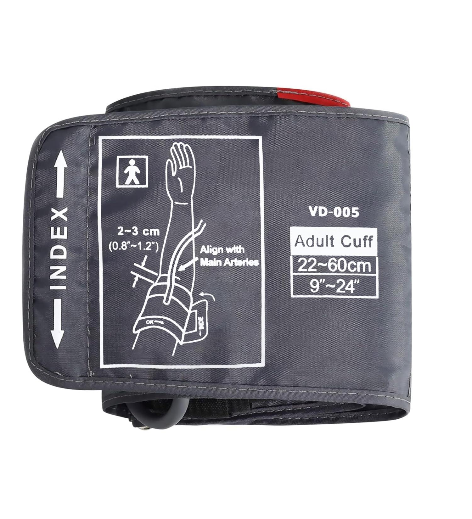Extra Large Blood Pressure Cuff Replacement for Adults - Comfortable Fit 22-60cm Arm Circumference Compatible with Most Monitors 12 Connection Options - Buy Online on GoSupps.com