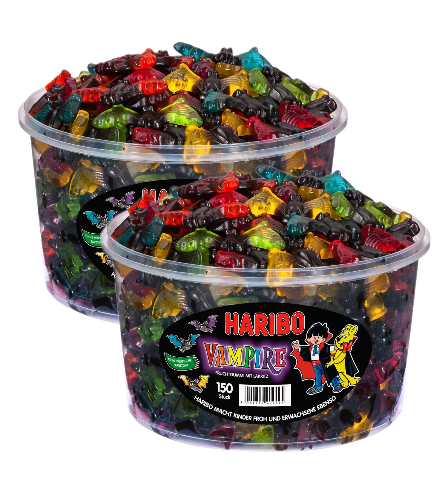 HARIBO Vampire paquet de 2 gomme de vin aux fruits avec r glisse confiserie 2 x 150 pi ces - Buy Online on GoSupps.com