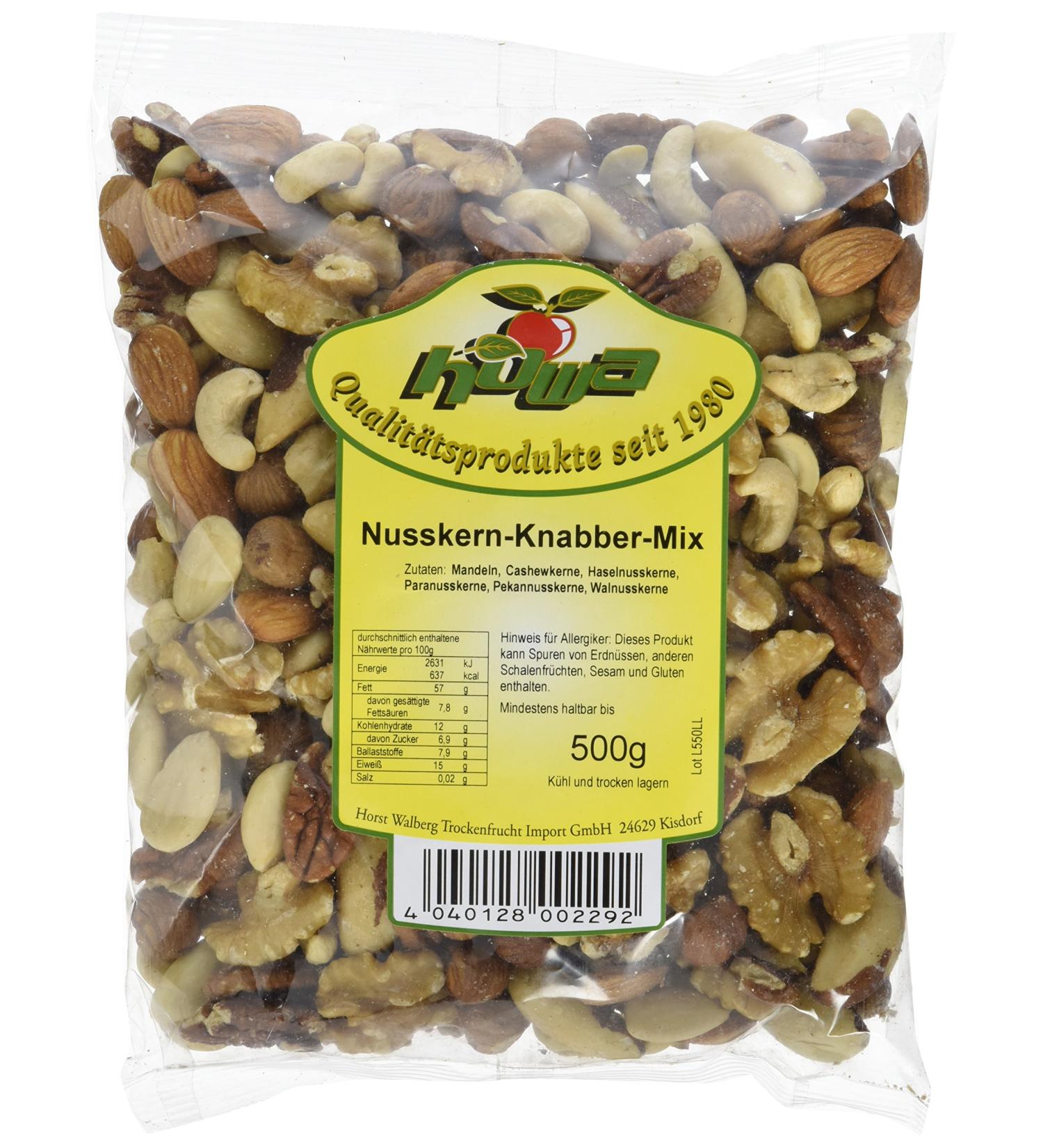 Buy HOWA Nut Kernel Snack Mix - 500g | Healthy Unsalted Nut Mix for International Shipping - Buy Online on GoSupps.com