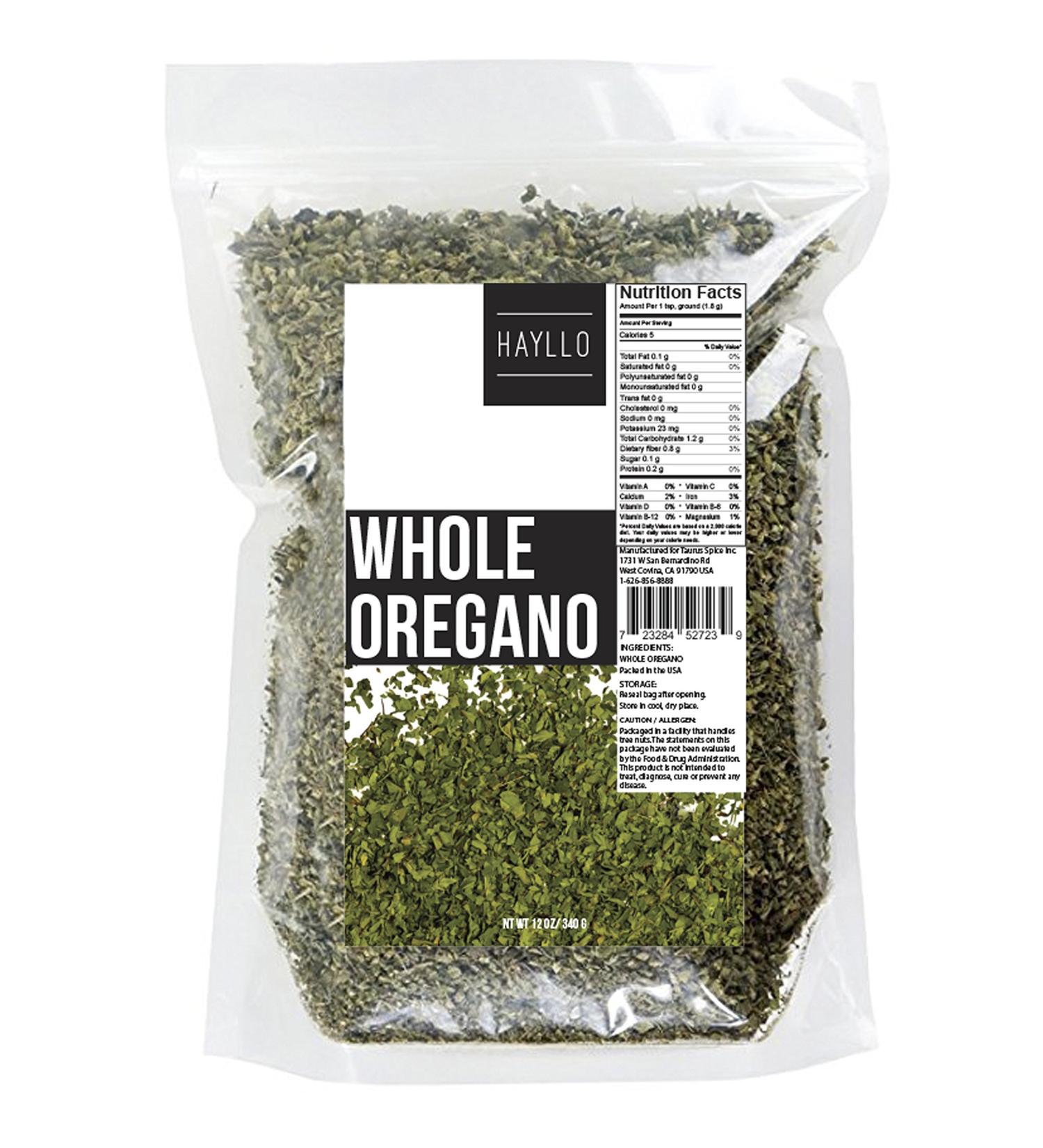12 oz Whole Dried & Cut Mediterranean Oregano Leaves - Hayllo - Buy Online on GoSupps.com