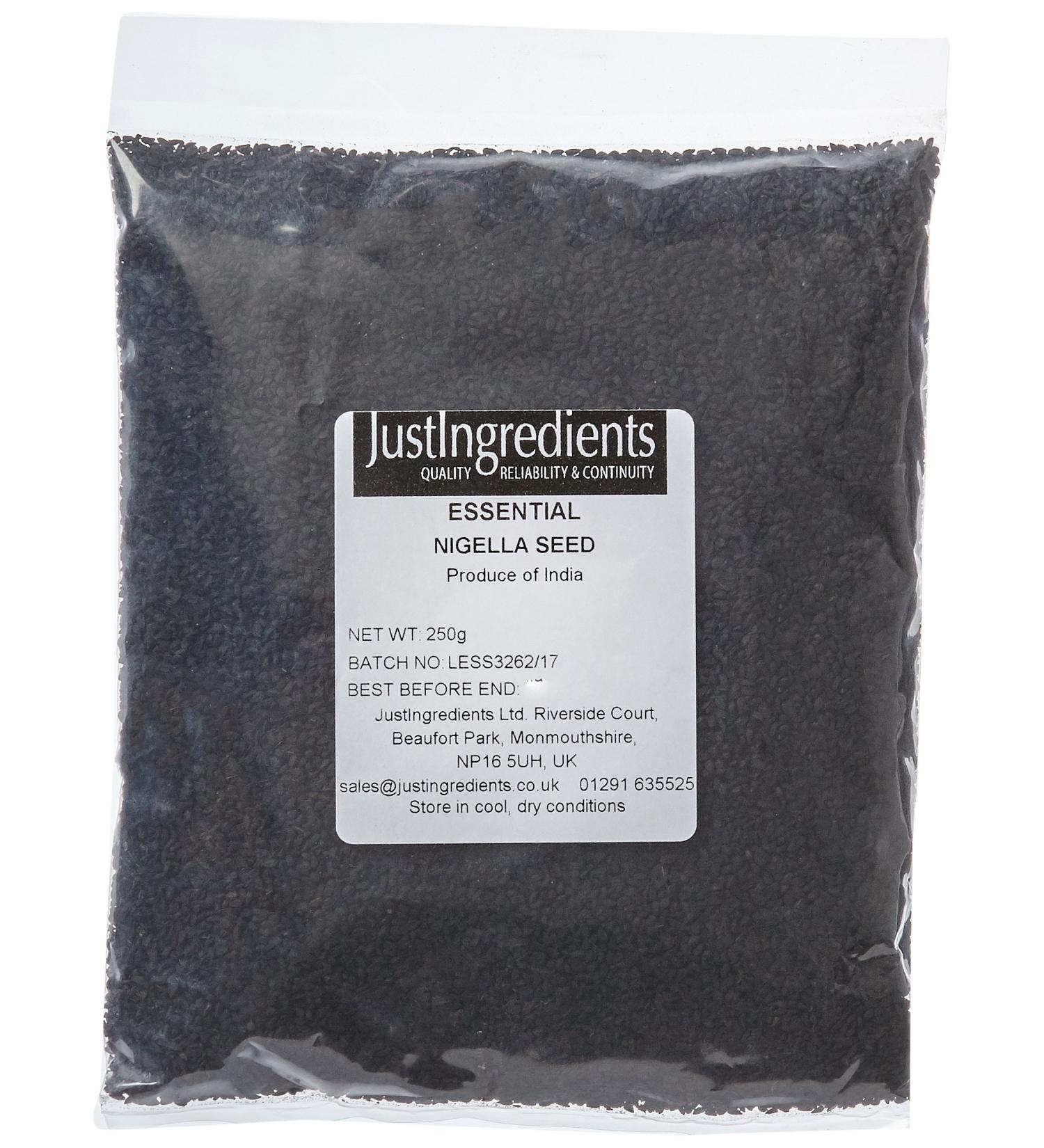 JustIngredients Nigella Seeds 250g - Premium Quality Essential Spice - Buy Online on GoSupps.com