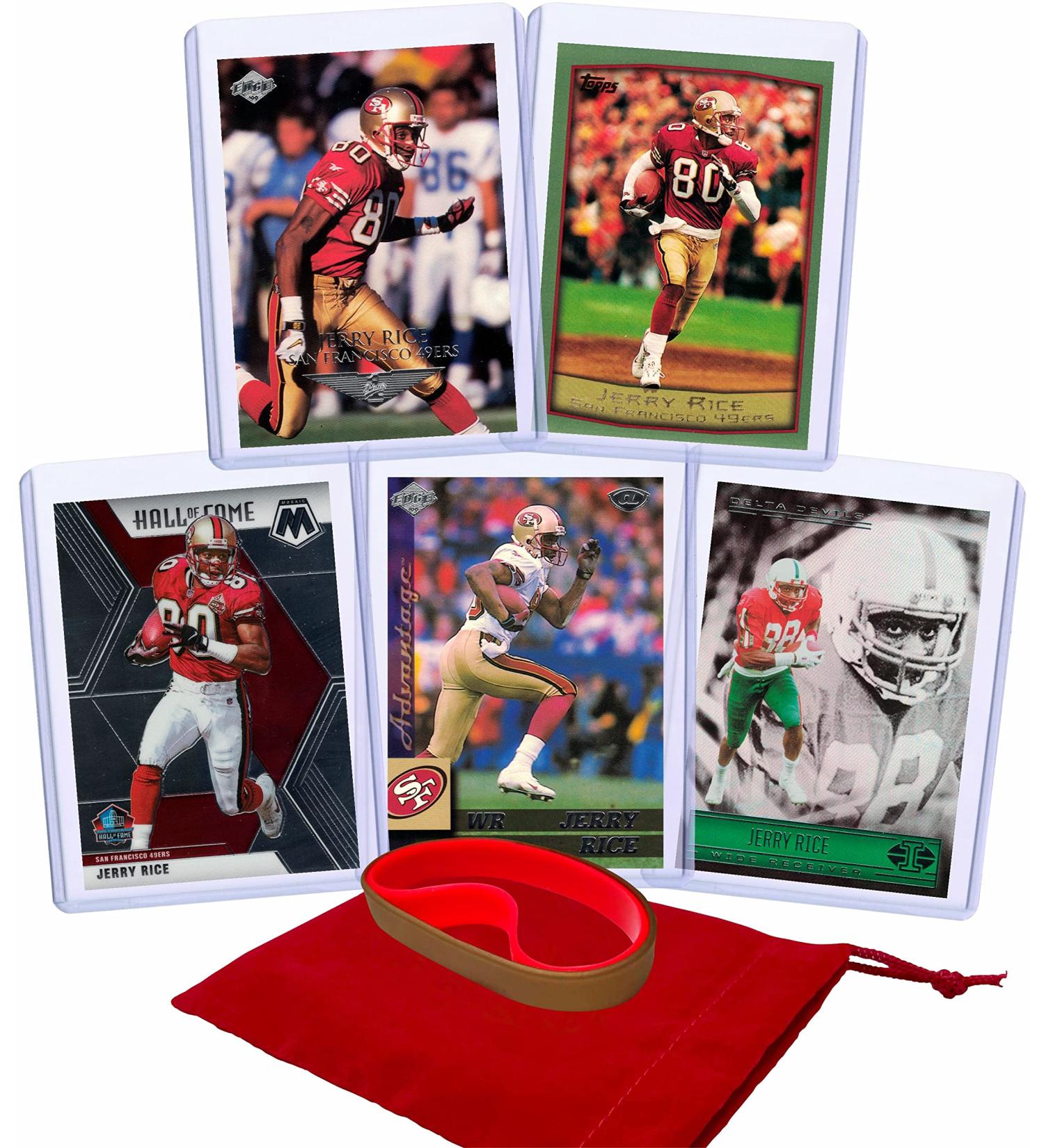 Jerry Rice Football Cards Bundle - San Francisco 49ers Trading Card Gift Set (5 cards) - Buy Online on GoSupps.com