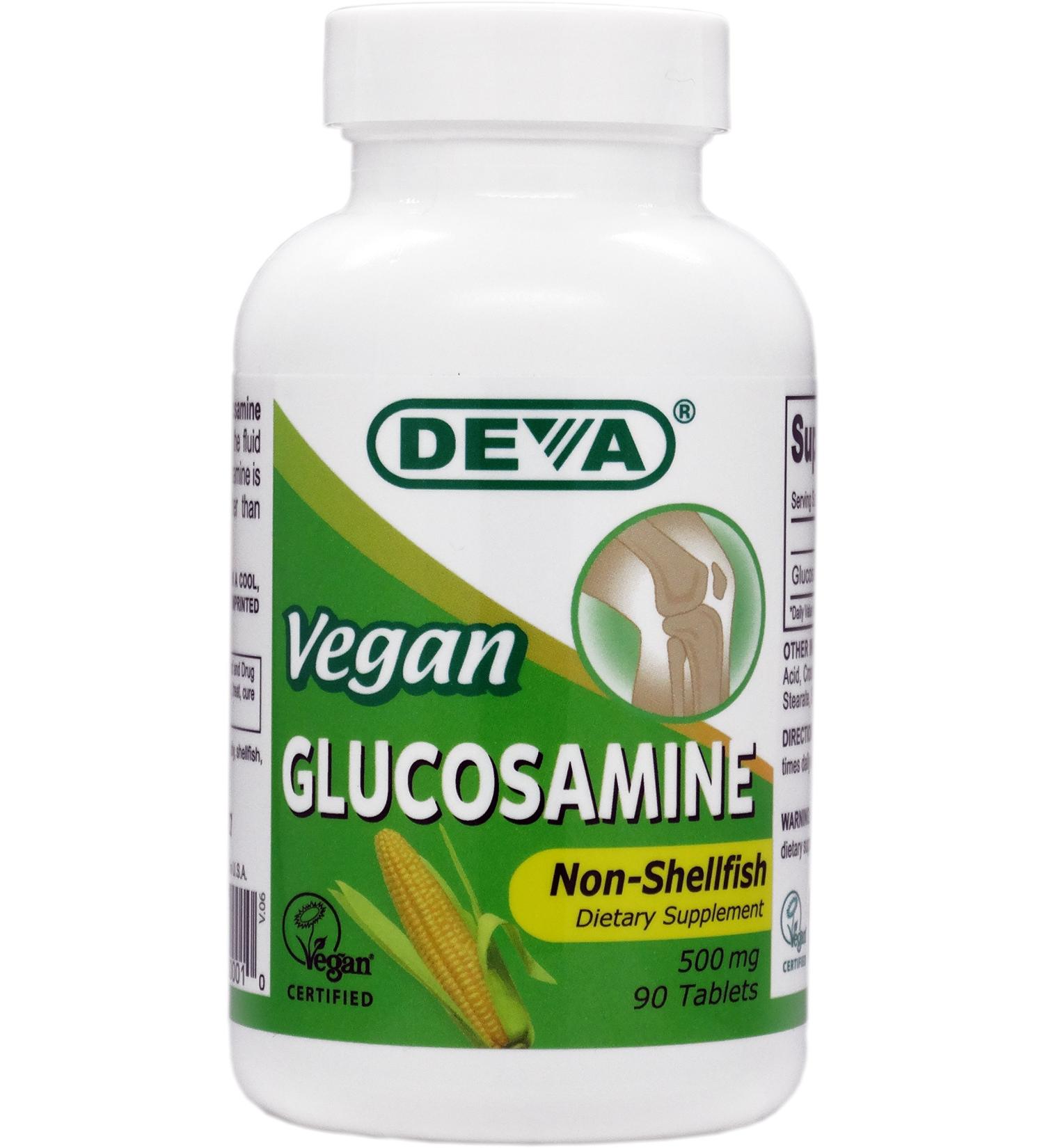 Deva Vegan Glucosamine Tablets - 90 Count Bottle | Joint Health Support - Buy Online on GoSupps.com