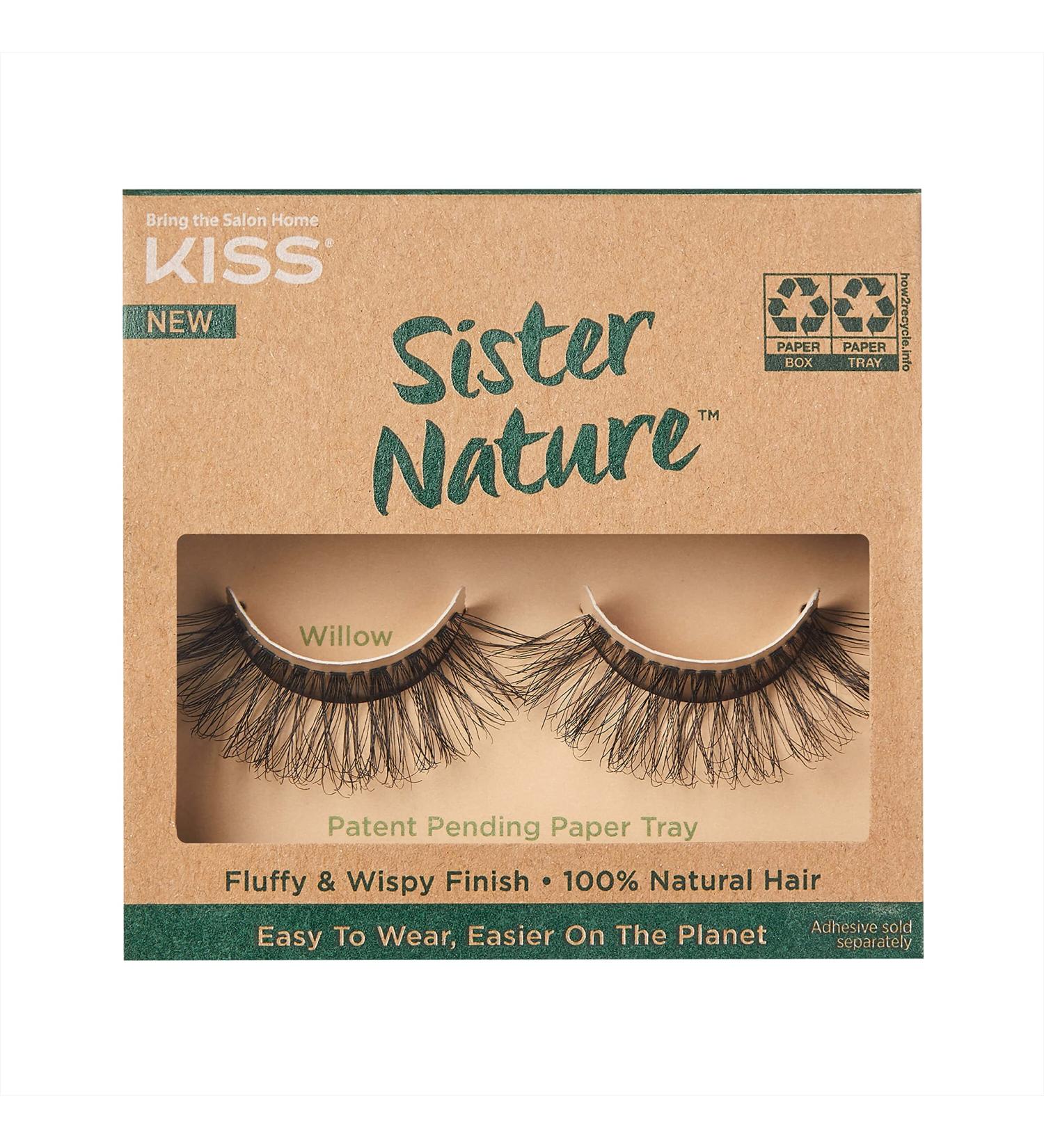 Sister Nature Willow False Eyelashes - 100% Natural Hair, Wispy & Fluffy, Reusable - KISS Lashes - Buy Online on GoSupps.com