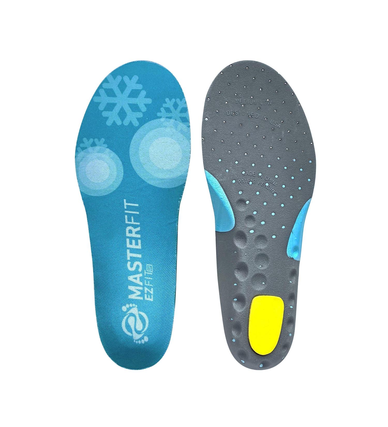 Masterfit EZFit QF Ski & Snowboard Boot Insoles - Pain Relief Inserts for Men & Women - for Regular & High Arch  Heel Support  Better Control  Reduce Fatigue (Regular/Medium) Regular Volume Medium - Buy Online on GoSupps.com