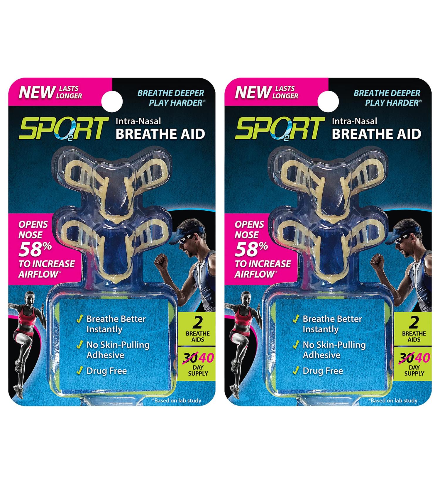 SleepRight Sport Intra-Nasal Breathe Aids: Nasal Dilator for Athletes (2-Pack) - Buy Online on GoSupps.com