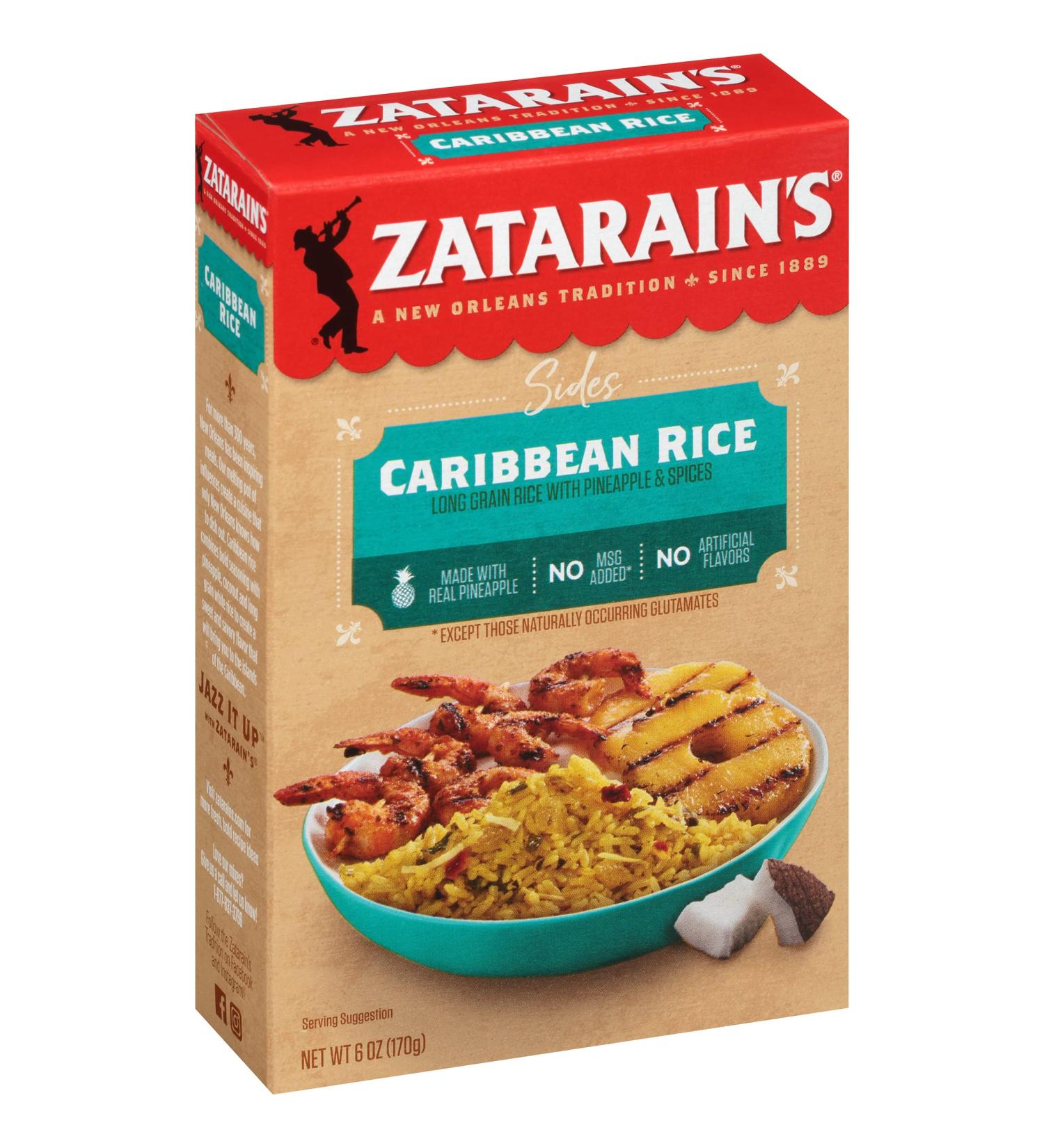 Zatarain's Caribbean Rice 6 oz (Pack of 12) - Authentic Island Flavor for Easy Meals - Buy Online on GoSupps.com