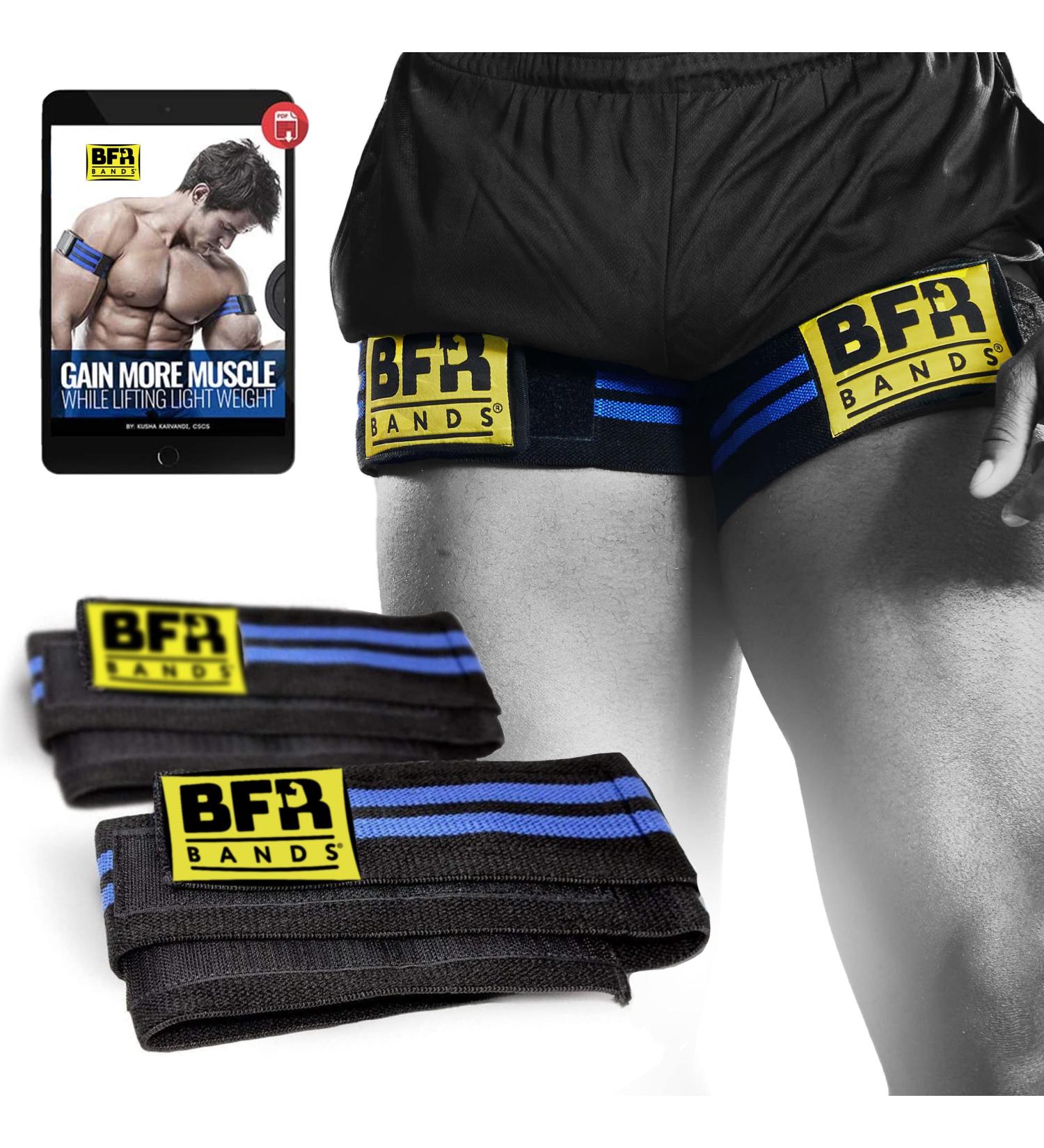 BFR Bands: Blood Flow Restriction Exercise Straps for Occlusion Training - Gym Workout & Weight Lifting - Resistance Bands for Increased Muscle Mass - Double Wrap - Buy Online on GoSupps.com