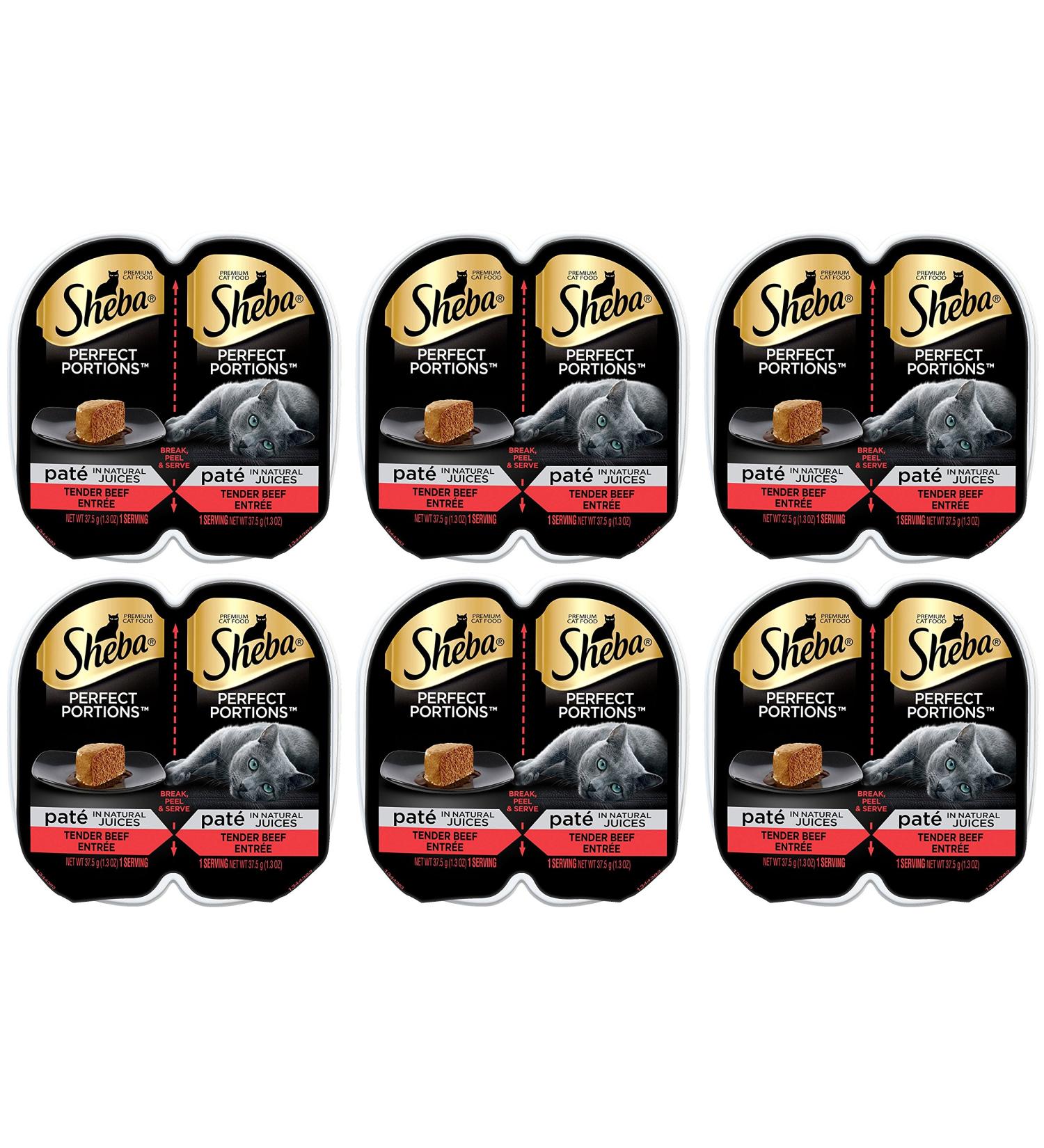 Sheba 2.6OZ Beef Food Pack of 6