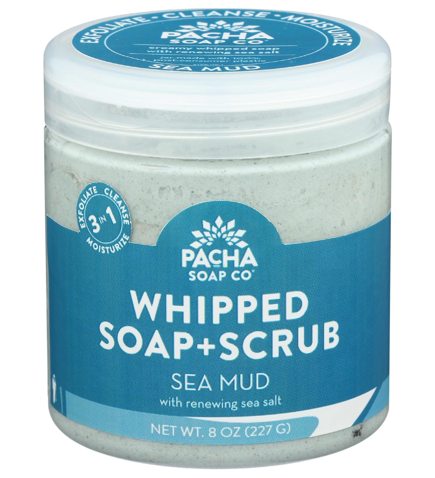 PACHA SOAP Sea Mud Whipped Soap Scrub 8 OZ - Natural Exfoliating Body Scrub - Buy Online on GoSupps.com