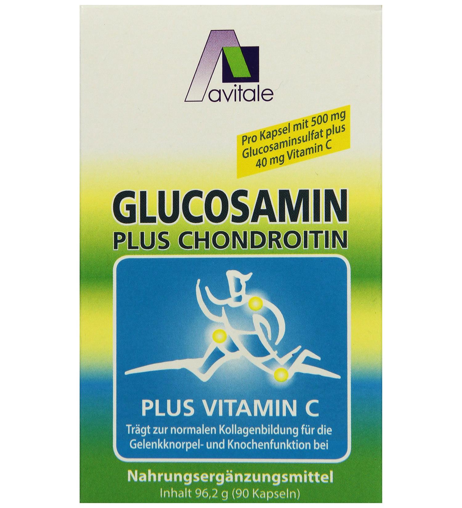 Avitale Glucosamine 500 mg + Chondroitin 400 mg Capsules - 90 Count | Joint Health Supplement | Fast International Shipping - Buy Online on GoSupps.com