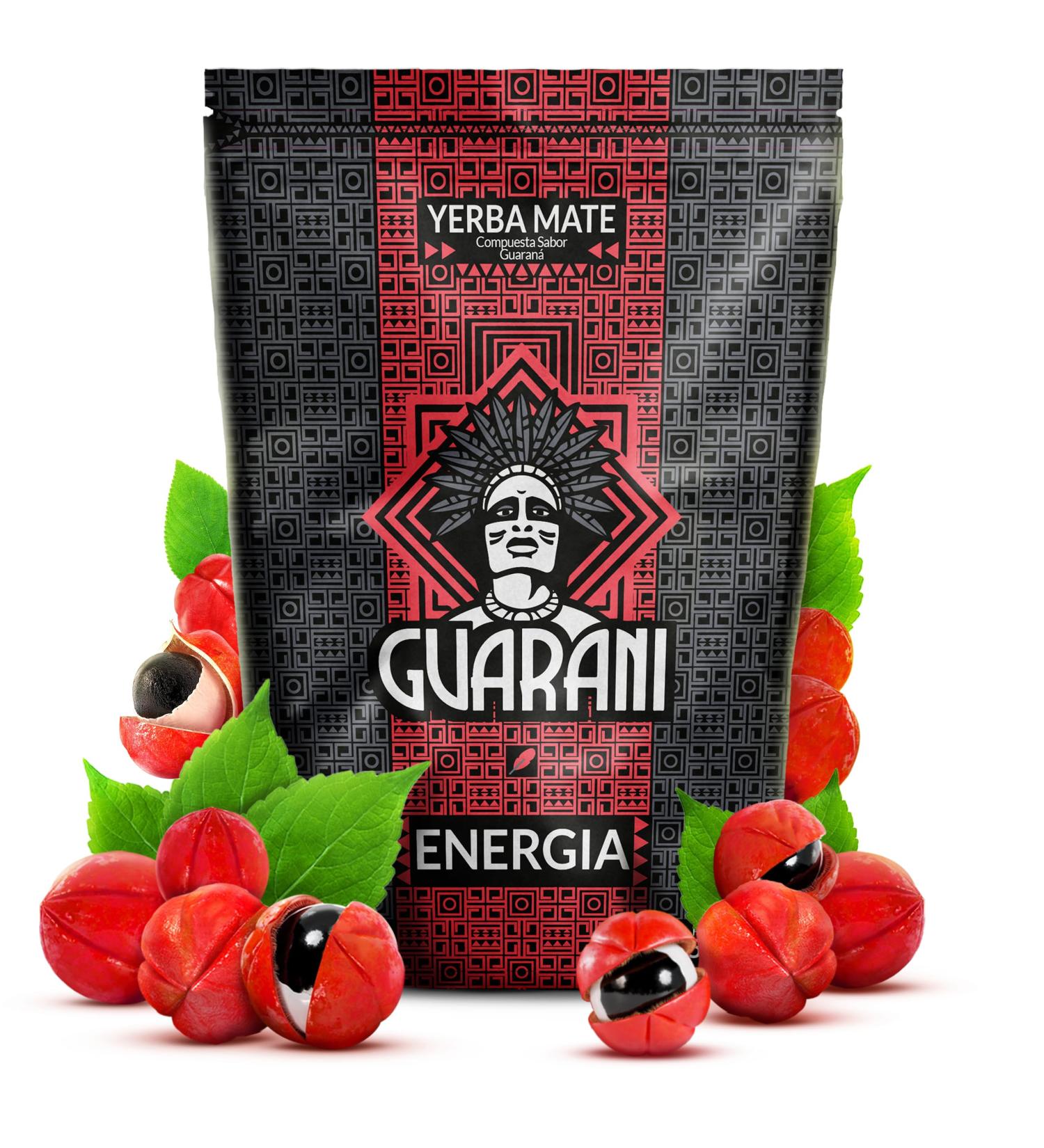 Guarani Energia 500g Yerba Mate Tea: Natural Caffeine Source with Guarana | Gluten Free & Vegan | 500g Pack - Buy Online on GoSupps.com