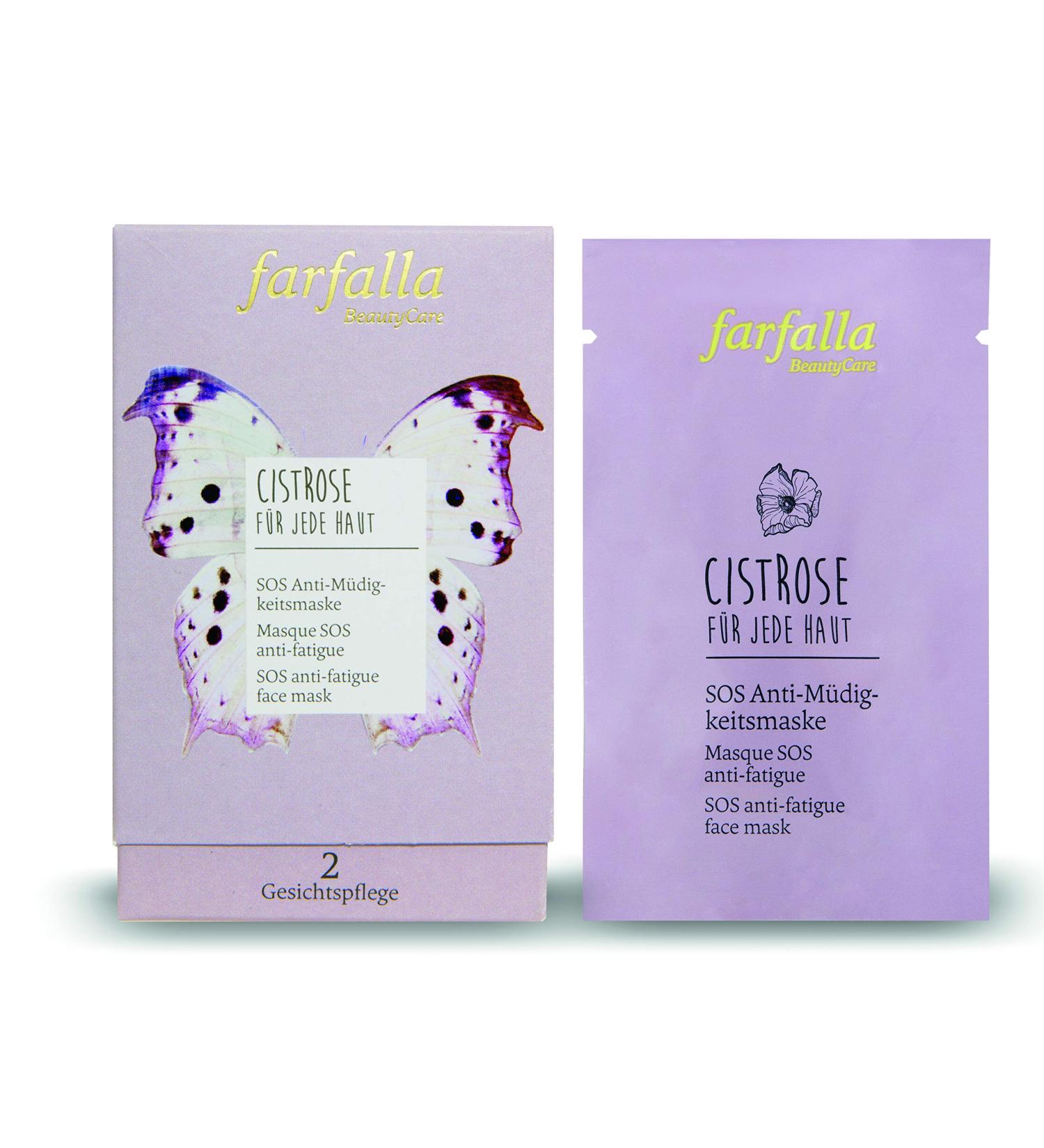 Farfalla Cistrosis Anti-Tired Mask - 10x7 ml | Instant Refreshment Moisture & Elasticity | 100% Natural Cosmetics for Radiant Complexion - Buy Online on GoSupps.com