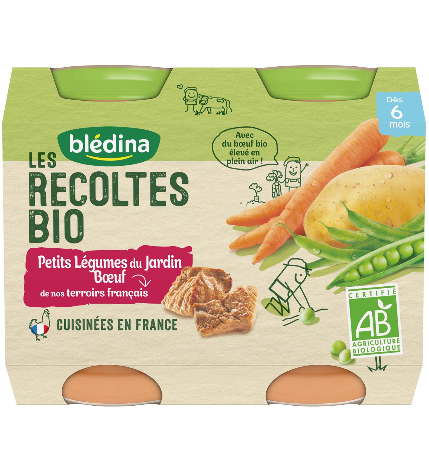 Bl dina Les R coltes Bio petits l gumes du jardin boeuf 2 x 200gr - Buy Online on GoSupps.com