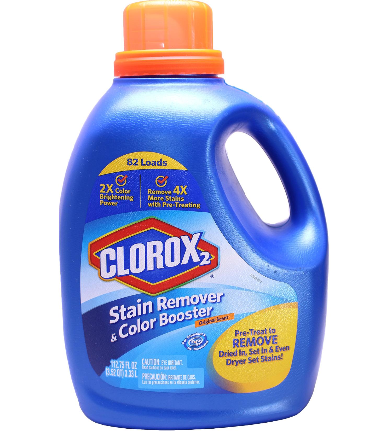 Clorox 078433444265 2 Stain Fighter & Color Booster-Original Scent, 112.75 FL OZ, (Pack of 1), Blue, 112 112.75 Fl Oz (Pack of 1)