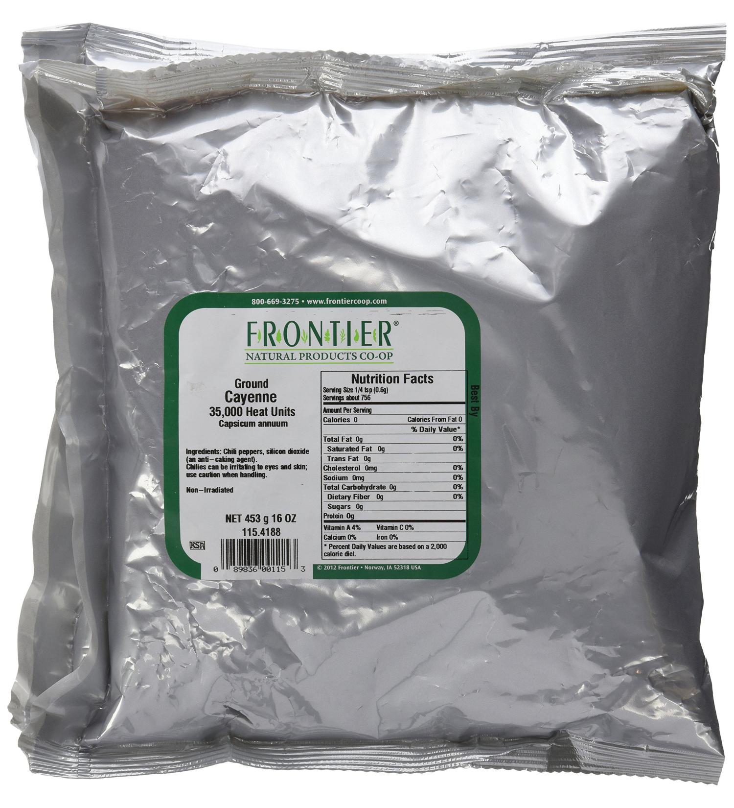 Frontier Ground Cayenne Chili Peppers 35,000 HU - 16 oz Bags (2 Pack) - Buy Online on GoSupps.com