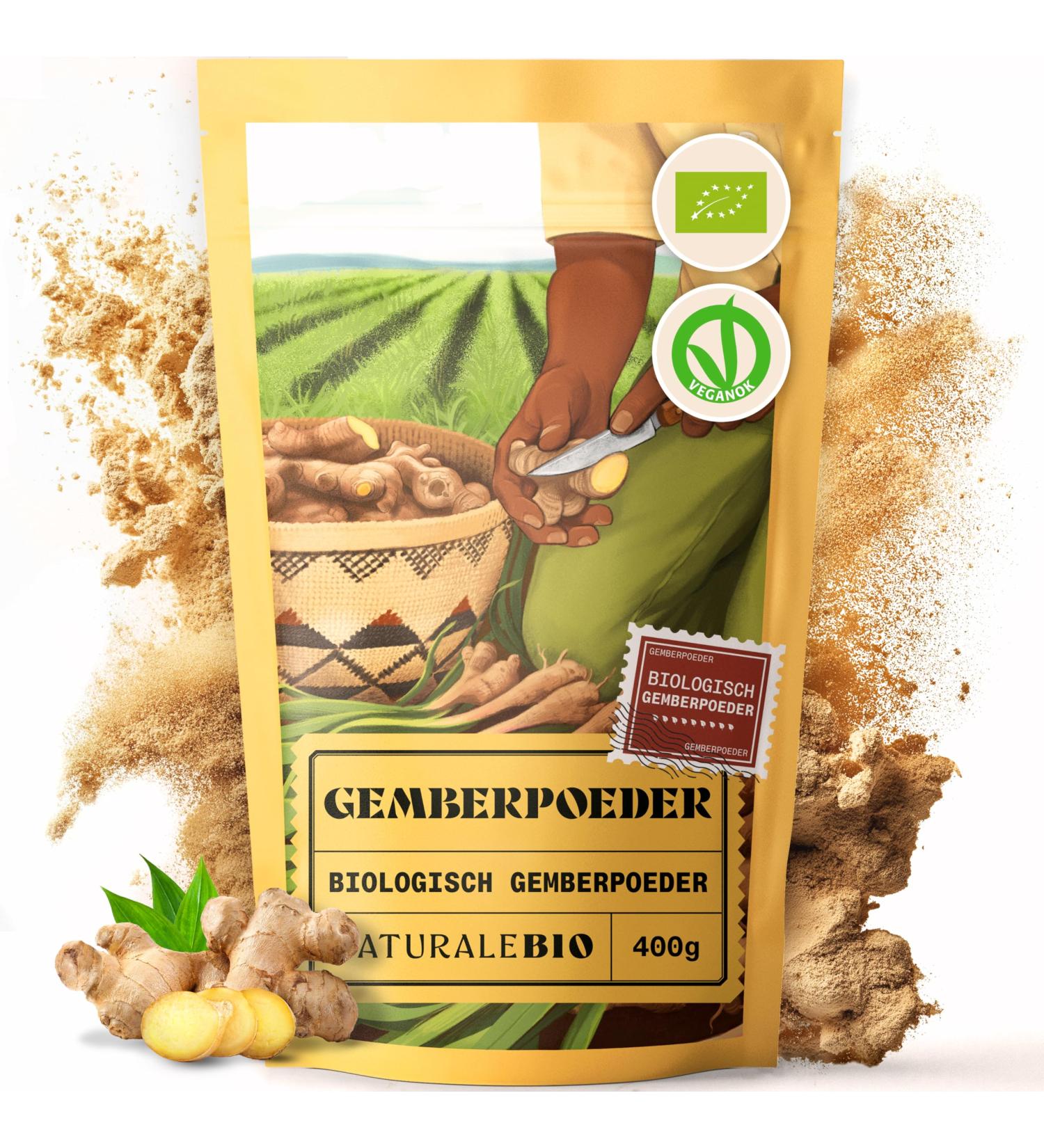 NaturaleBio Organic Ginger powder 400g 100 Pure Ground Ginger Root NonGMO Sustainably Imported from Peru Perfect for Cooking Teas Smoothies & Health Remedies Ginger 400 g Pack of 1 - Buy Online on GoSupps.com