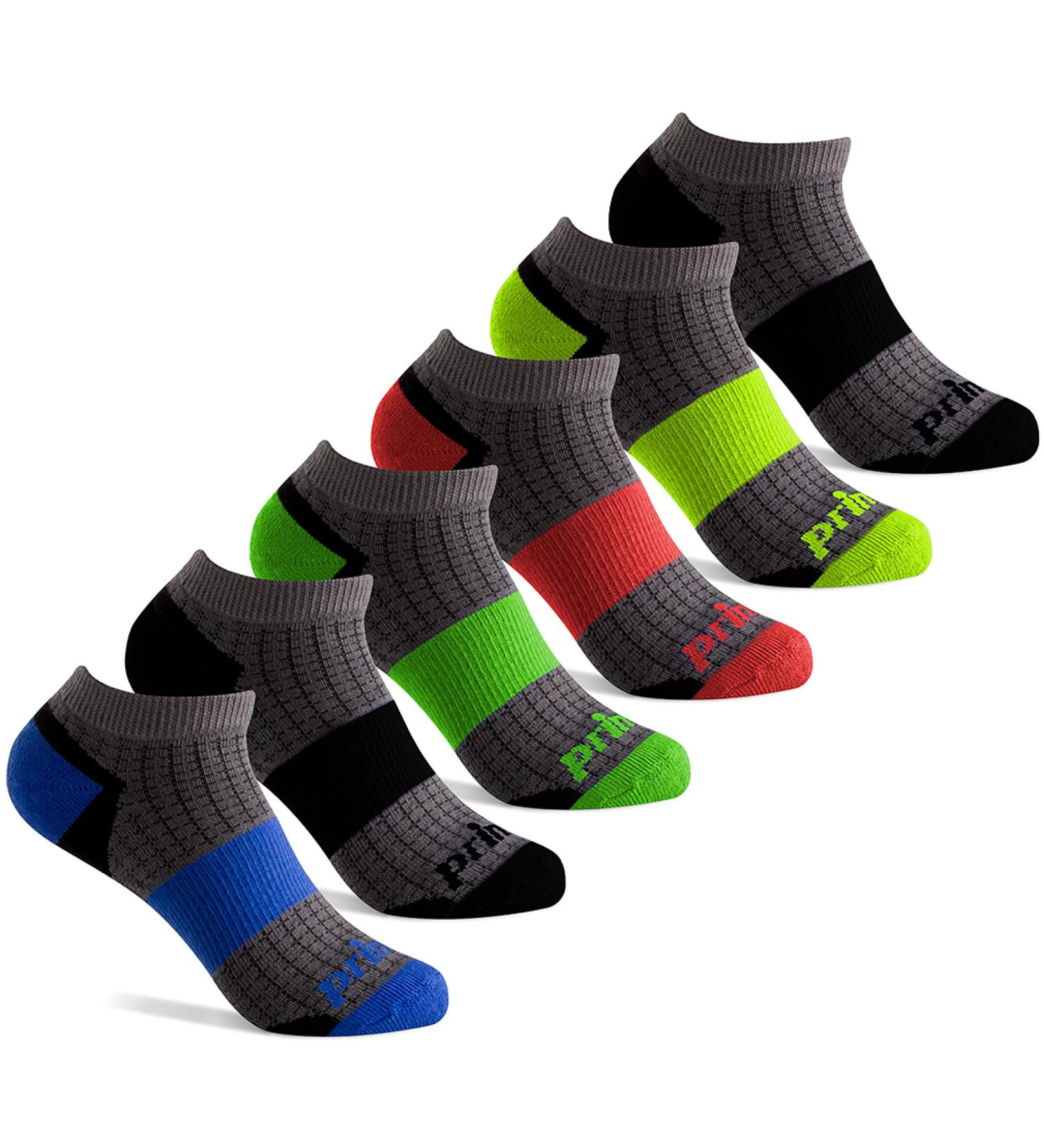 Prince Boys' Low Cut Athletic Socks (6 Pack) - Large Grey | Cushioned for Active Kids - Buy Online on GoSupps.com