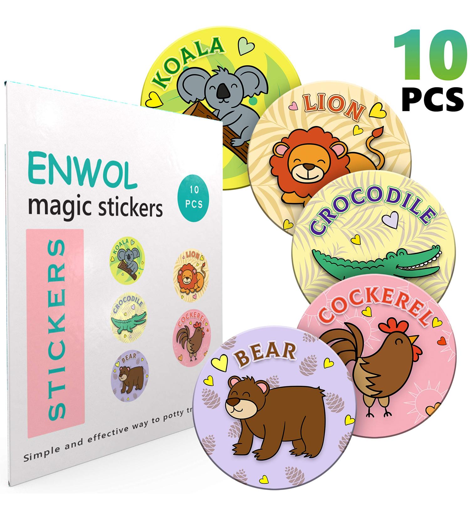 Reusable Potty Training Stickers - Color Changing Toilet Targets for Boys & Girls - 10 pcs Magic Pee Aim Bullseye Urinal Stickers - Green - Buy Online on GoSupps.com