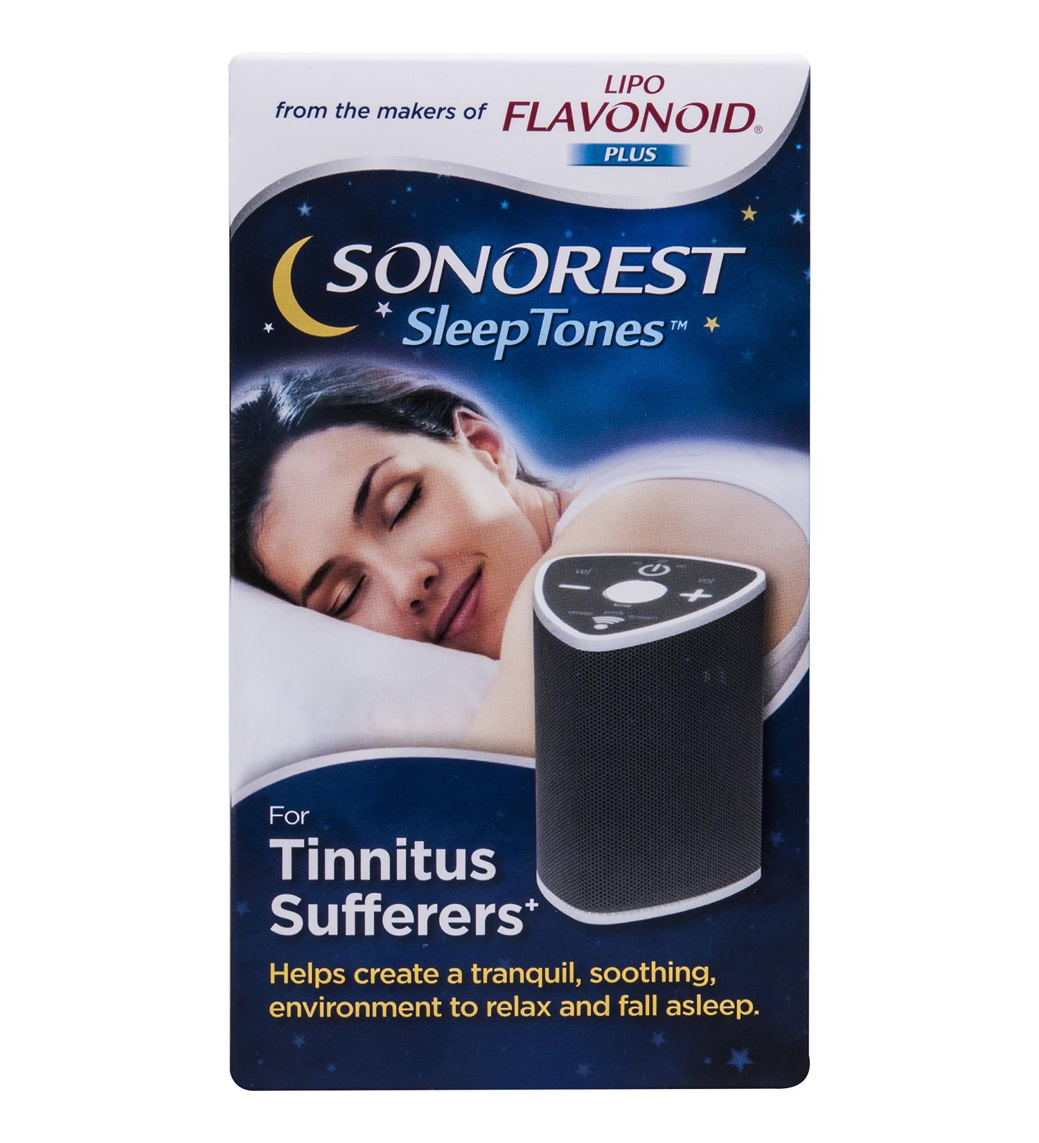 Sonorest Sleep Tones, Sound Machine for Tinnitus, Masking Device for Ear Ringing, Portable for Convenient Use