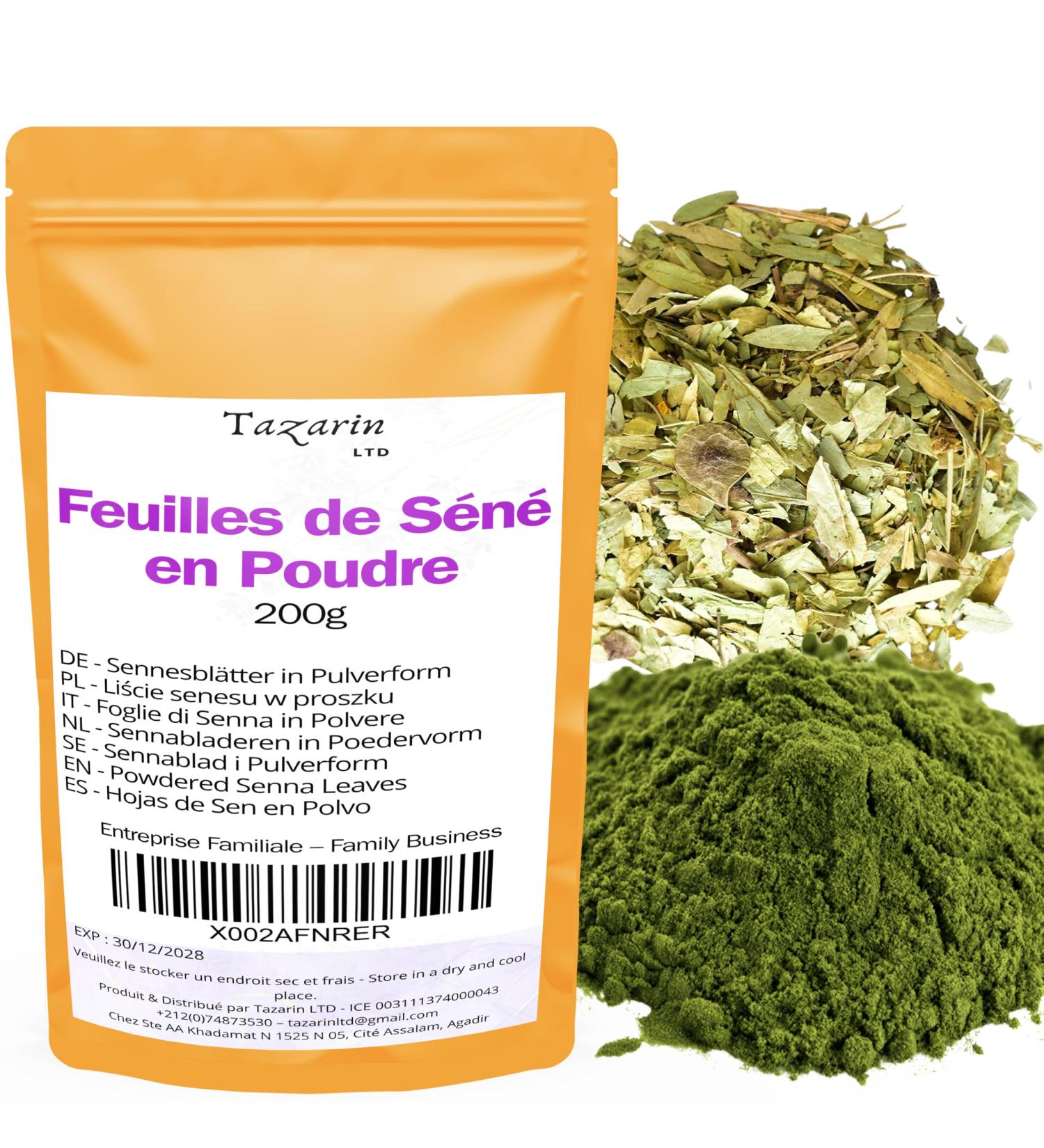  Tazarin LTD 200g Senna Leaf Powder | Senna Powder - 100% Natural Pure High Quality - No Additives Tazarin Ltd - Buy Online on GoSupps.com