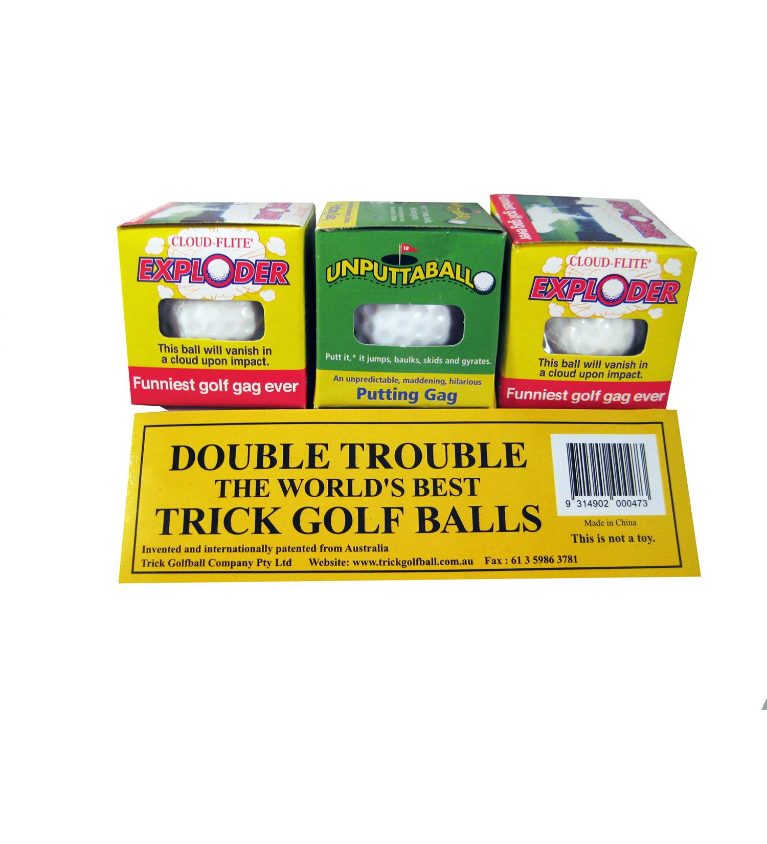 Trick Exploding & Unputtable Golf Ball 3 Pack - Perfect for Pranks and Laughs - Buy Online on GoSupps.com