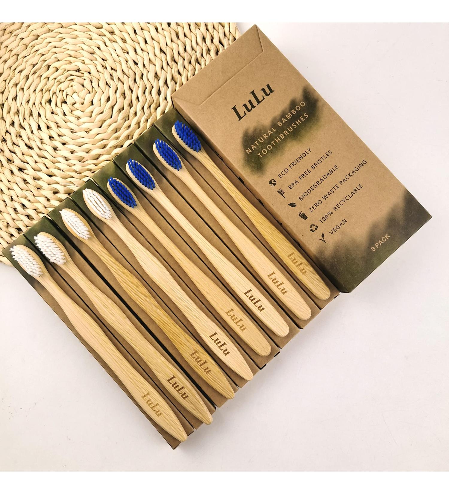 Natural Bamboo Toothbrush | Eco-Friendly Charcoal Bristle for Oral Care | Organic Medium Soft Bristles - Buy Online on GoSupps.com