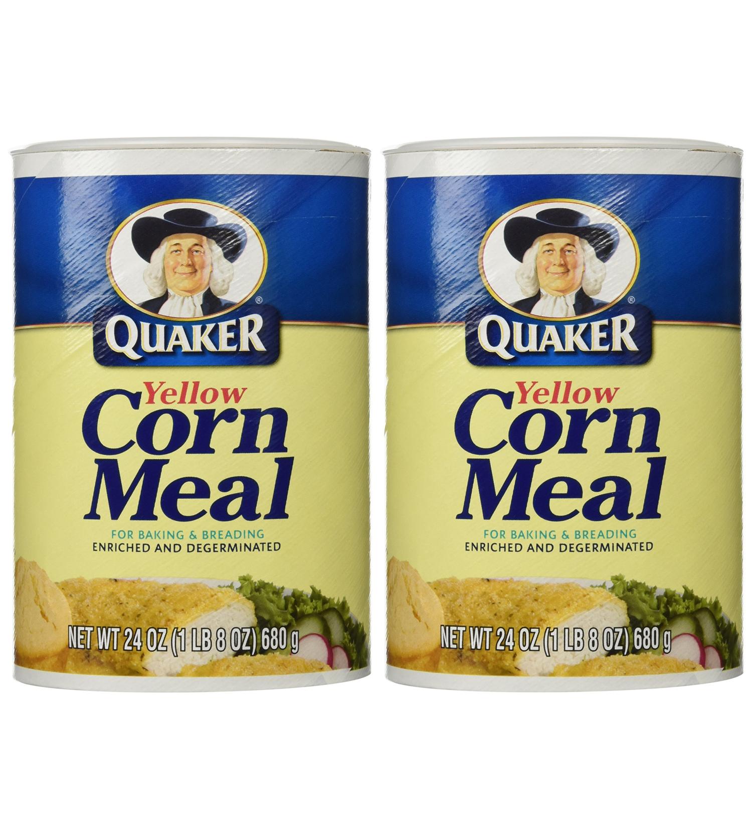 Quaker Yellow Corn Meal 24 oz x 2 - 1.5 lb Pack of 2 | Authentic Grain for Cooking & Baking - Buy Online on GoSupps.com