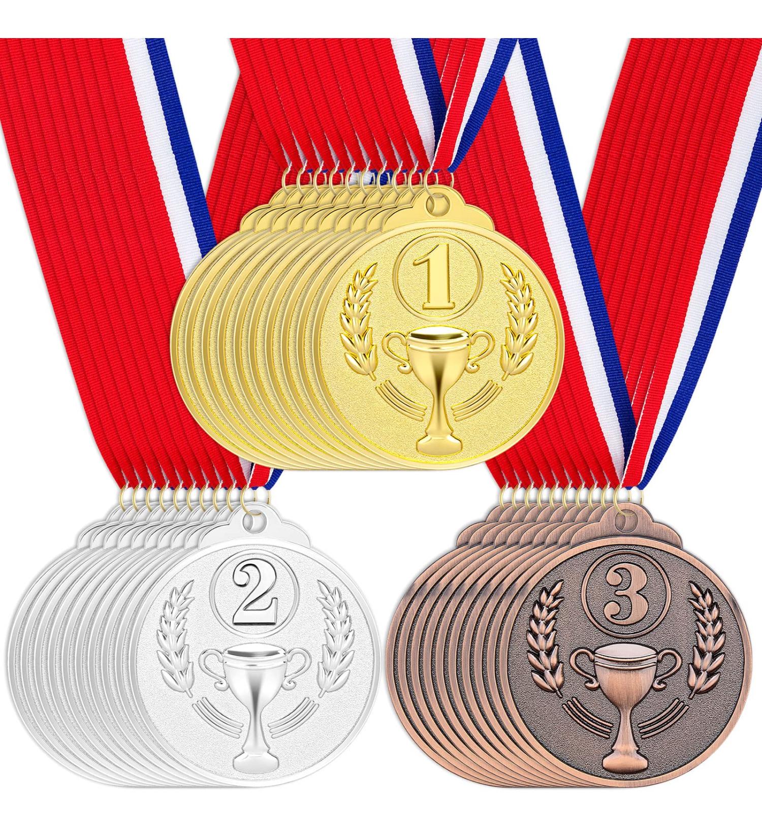 Award Medals Gold Silver Bronze Winner Medals 1st 2nd 3rd Prizes for Competitions 30 Pieces Award Medals - Buy Online on GoSupps.com