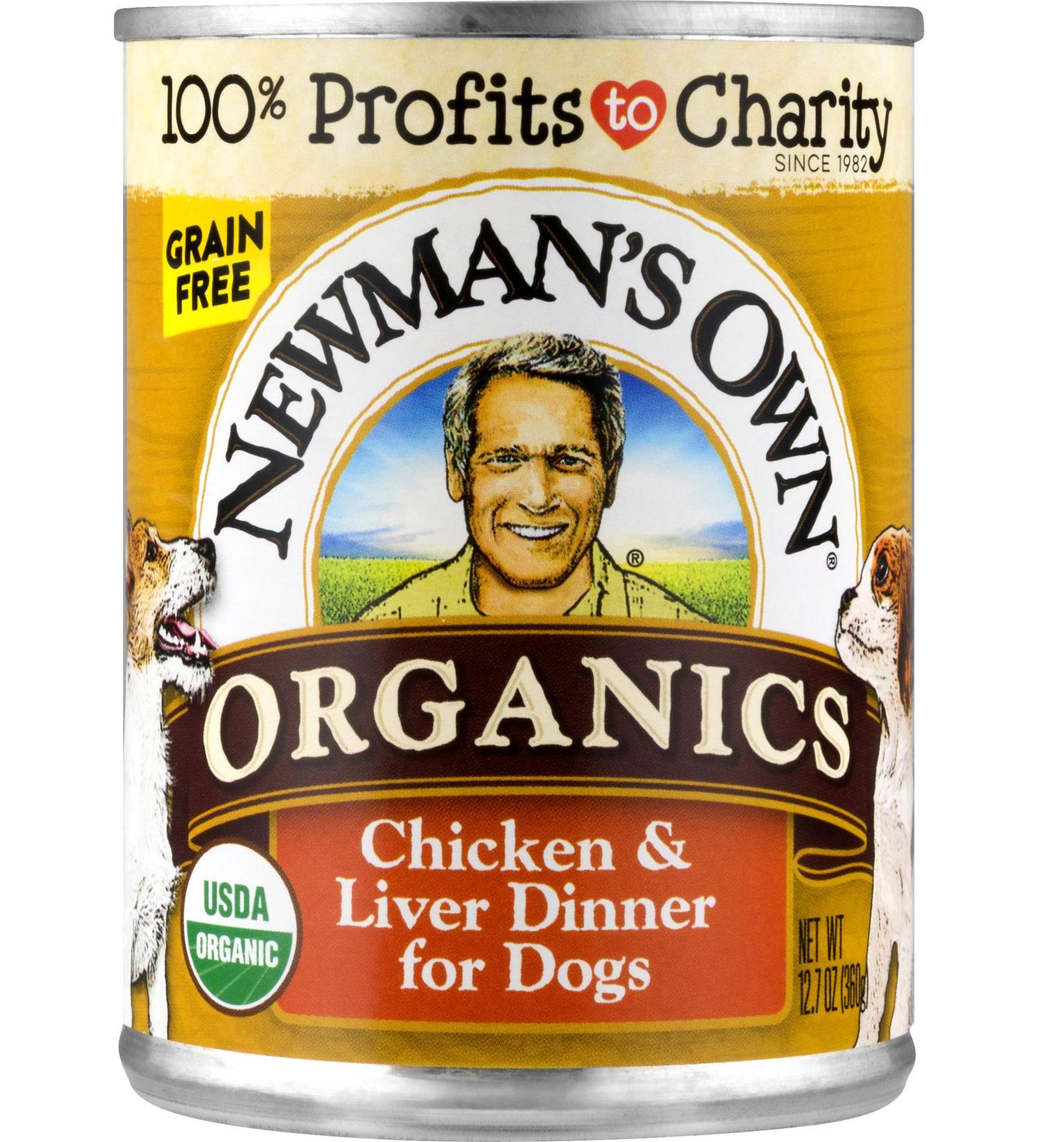 Newman's Own Chicken & Liver Dinner for Dogs - 12.7 oz (Pack of 12) - Premium Dog Food - Buy Online on GoSupps.com