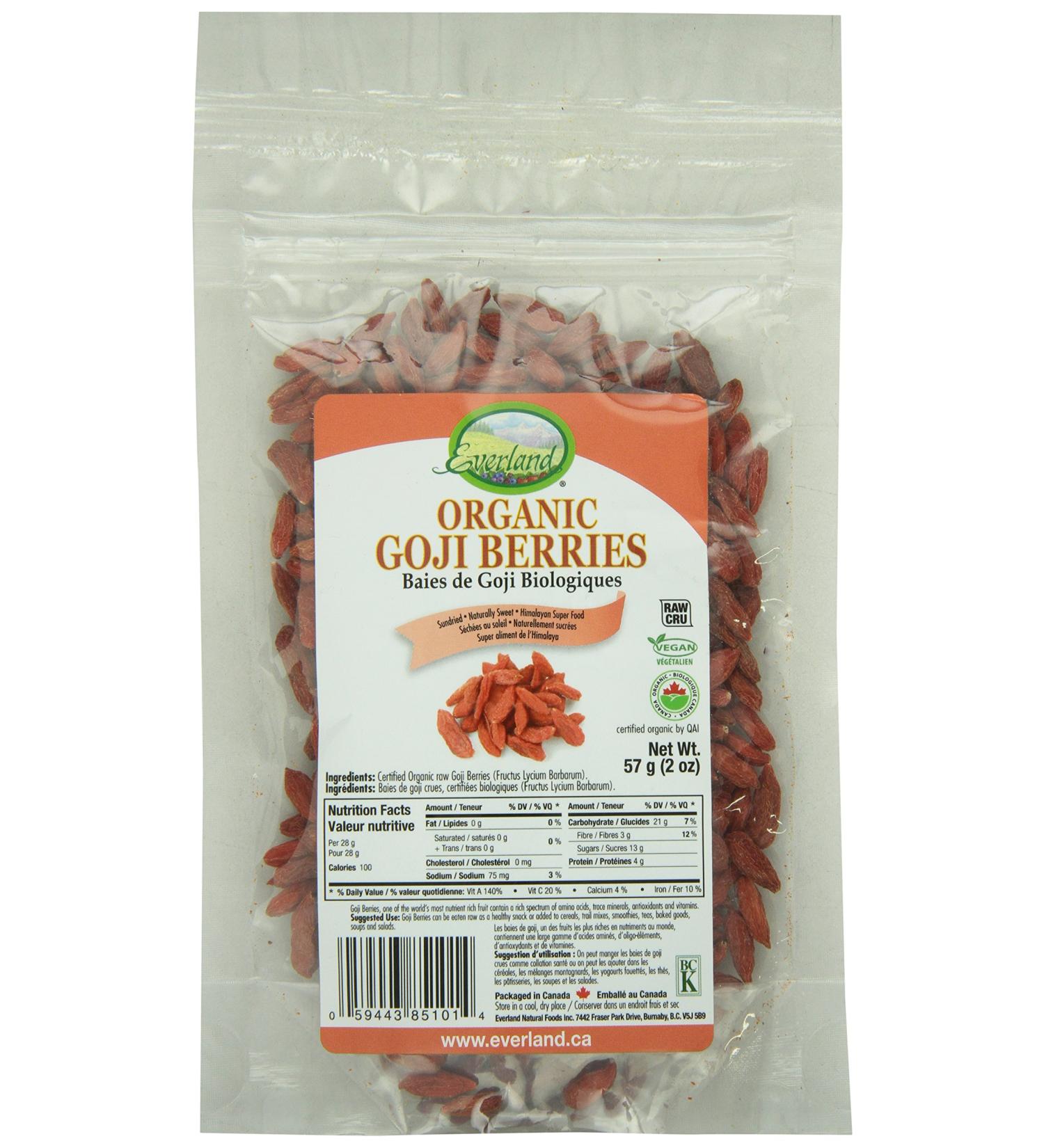 Everland Organic Goji Berries 57gm 57 g (Pack of 1) - Buy Online on GoSupps.com