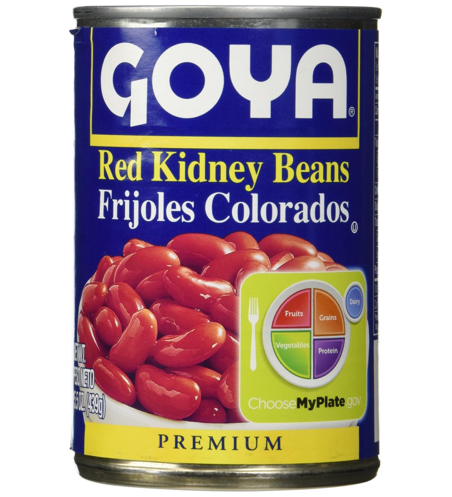 Goya Red Kidney Beans Habichuelas Coloradas Premium- 15.5 Oz Cans (6 Pack) - Buy Online on GoSupps.com
