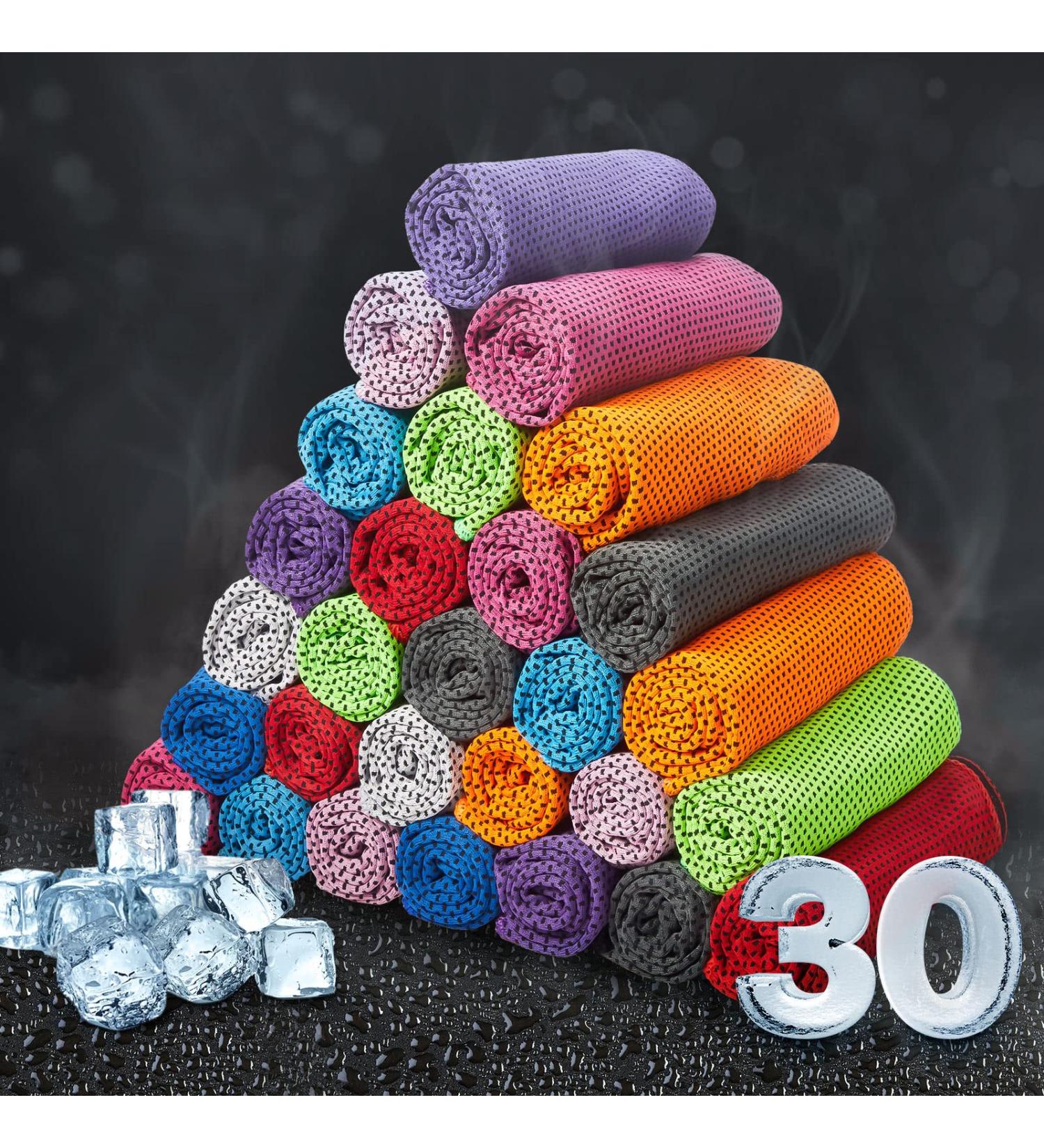 Honoson Cooling Towel Bulk - Breathable Chilly Towel for Gym, Travel, Yoga - 30 Pieces - Buy Online on GoSupps.com