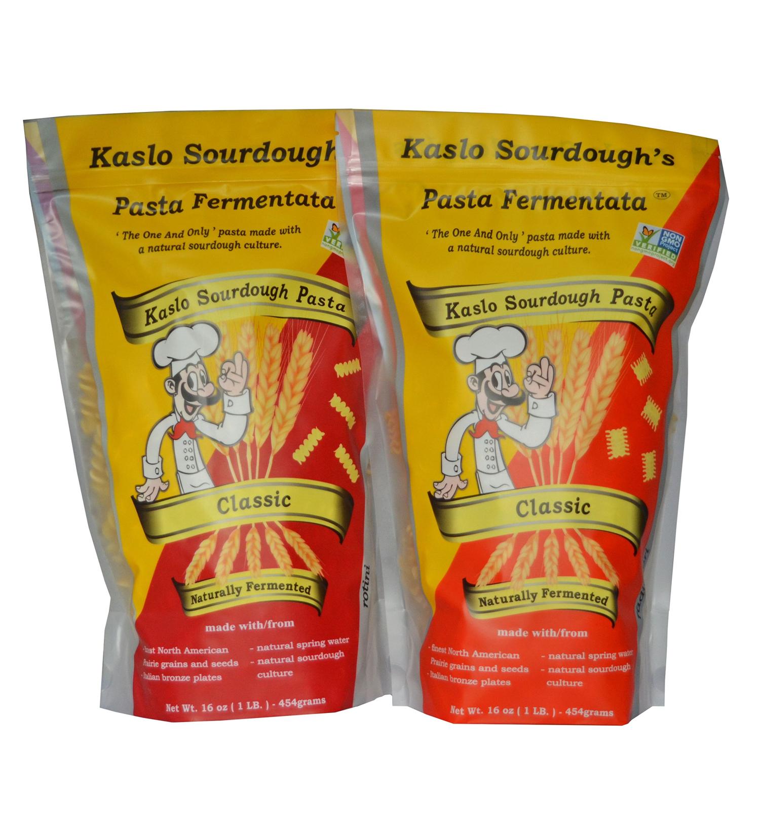 Kaslo Sourdough Pasta Combo: High Protein Vegan Food with Probiotics | Easy Digestion Superfood | Classic Rotini & Radiatori Pack - Buy Online on GoSupps.com