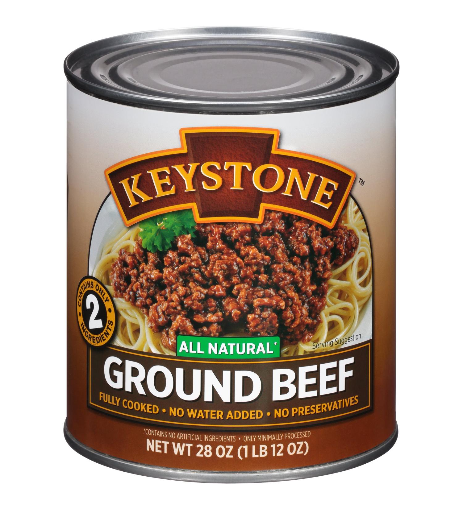 Keystone Meats Set of 2 Size 28 Ounce All Natural Ground Beef Size 28 Ounce